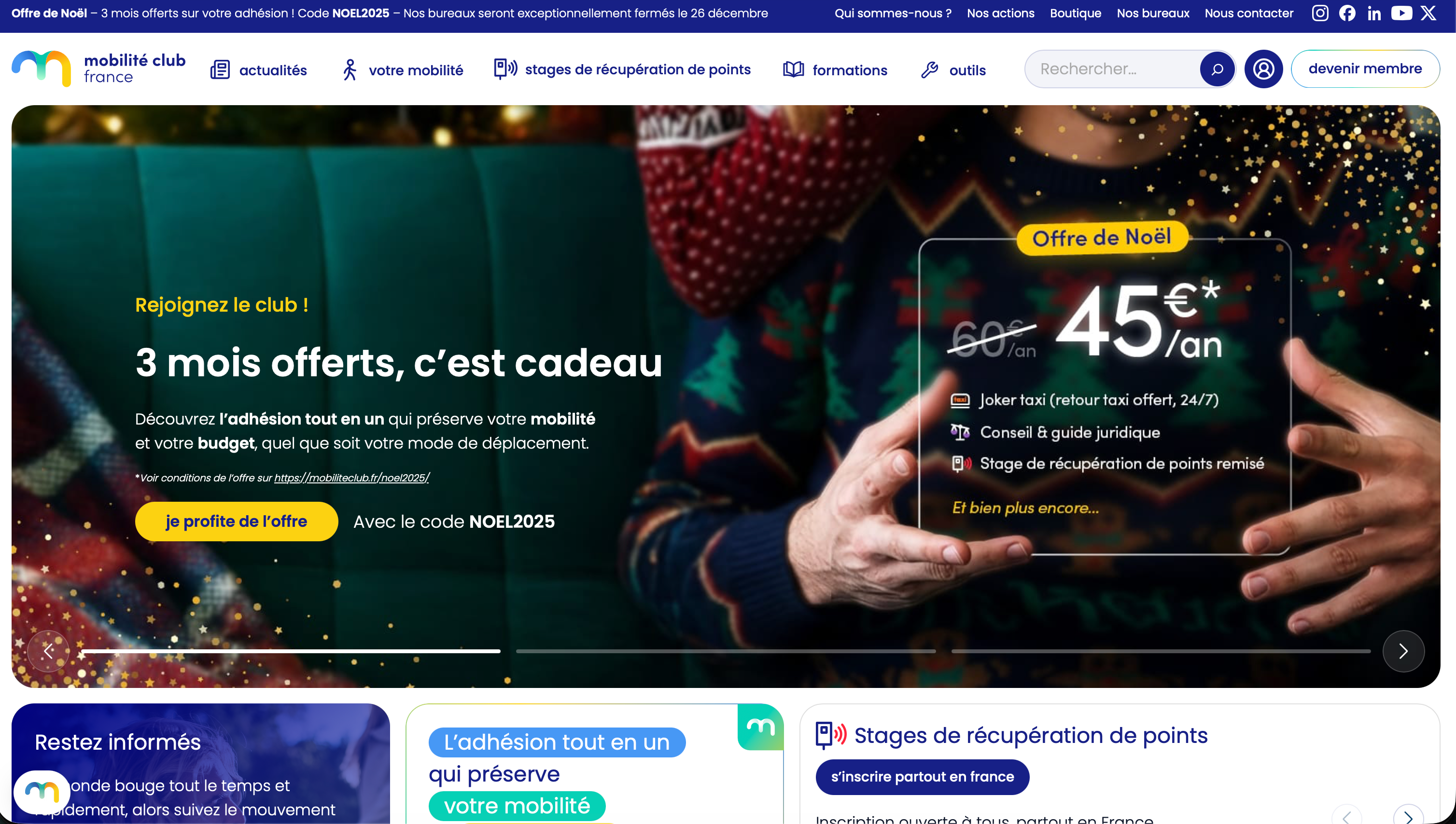 Capture d'écran 1 du programme de parrainage Mobilité Club