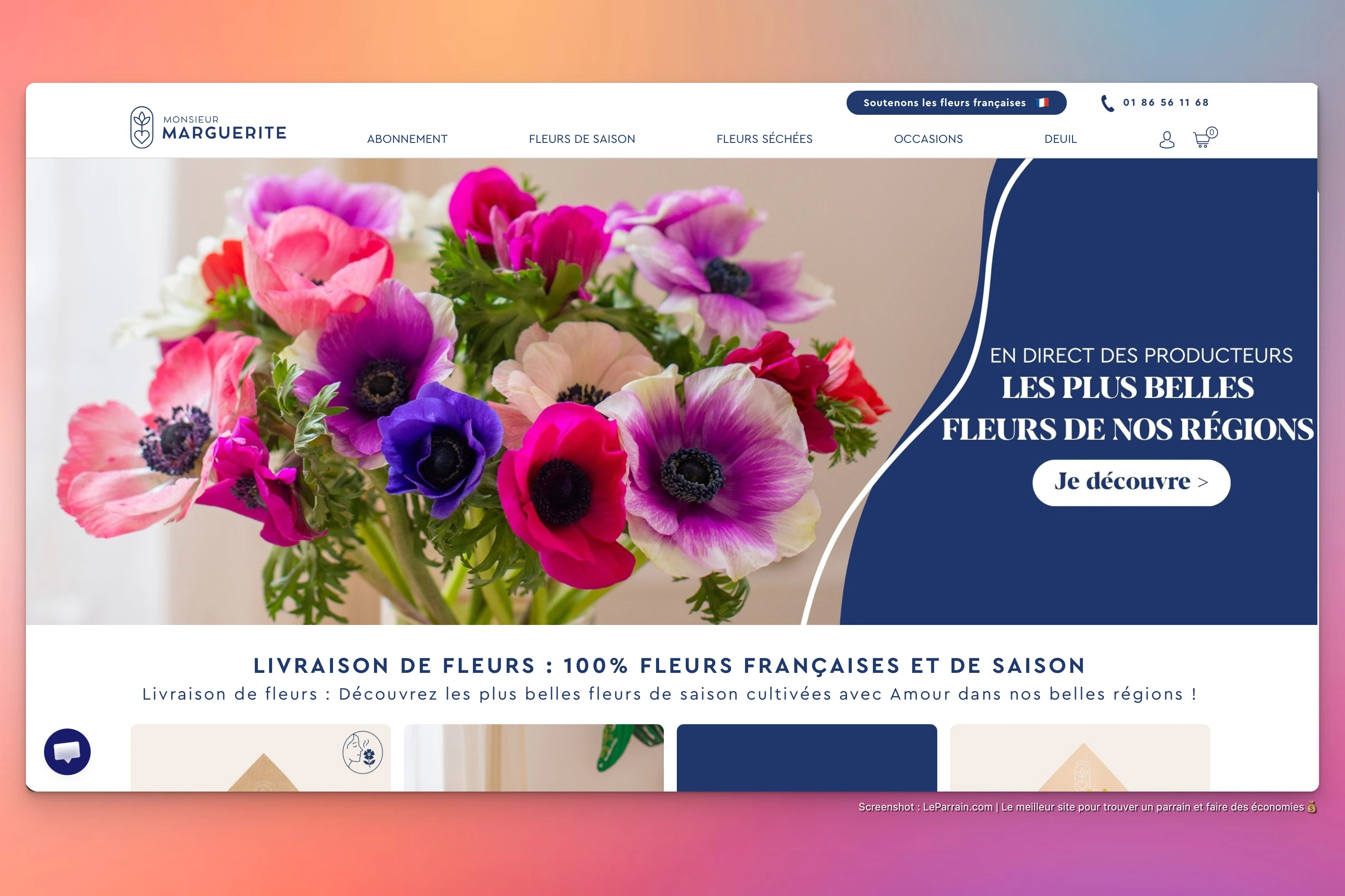 Capture d'écran 2 du programme de parrainage Monsieur Marguerite