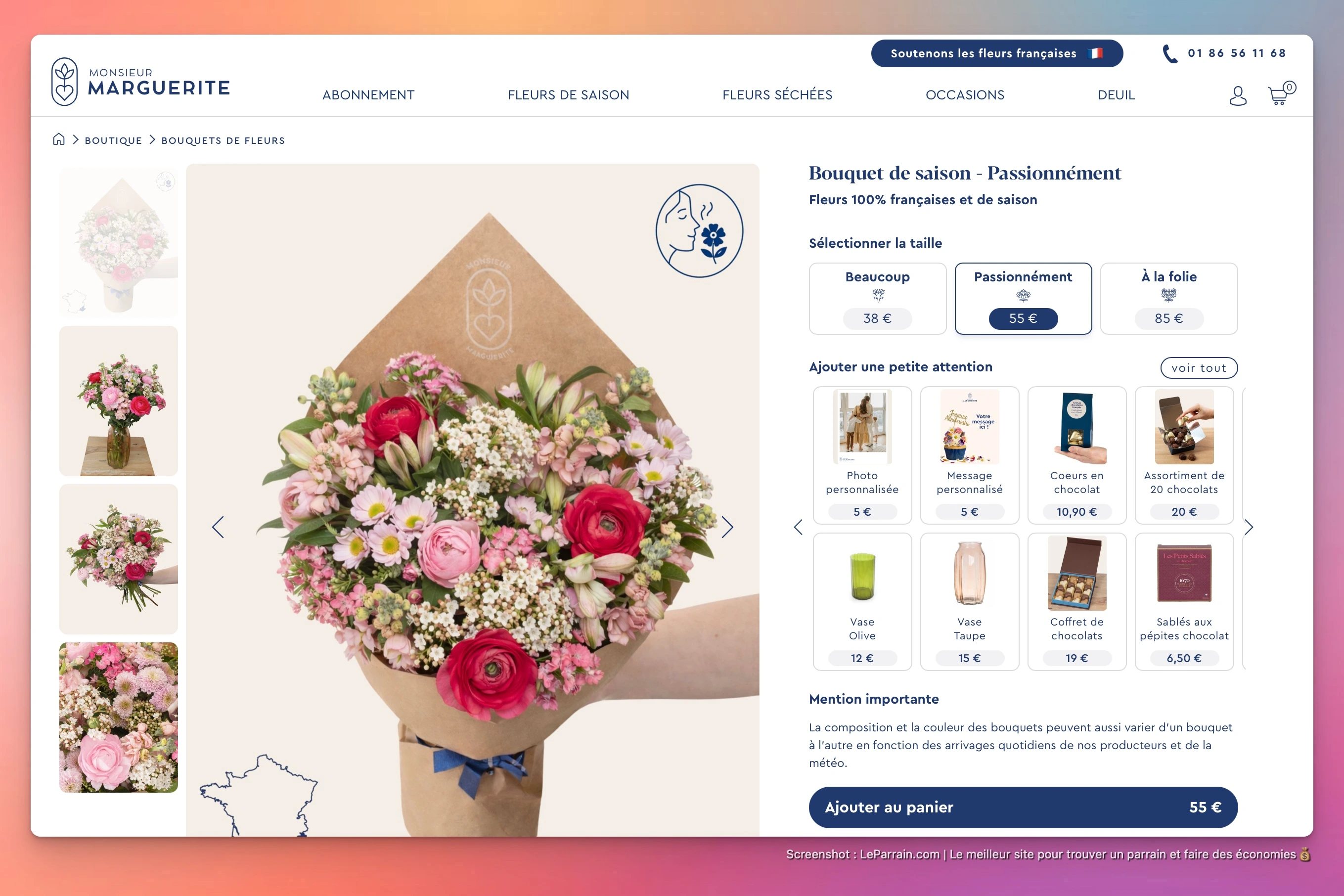 Capture d'écran 3 du programme de parrainage Monsieur Marguerite