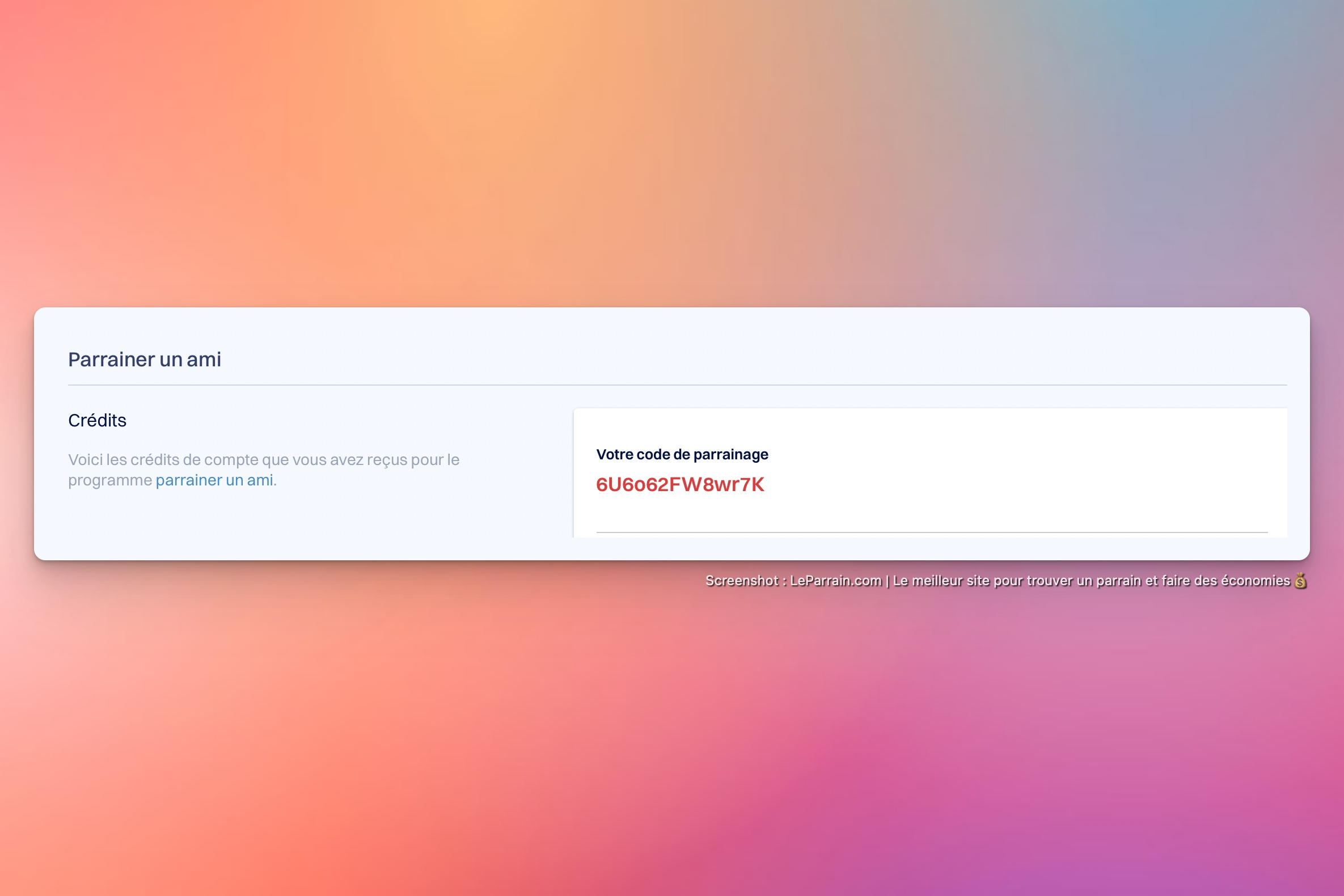 Capture d'écran 3 du programme de parrainage Mootion