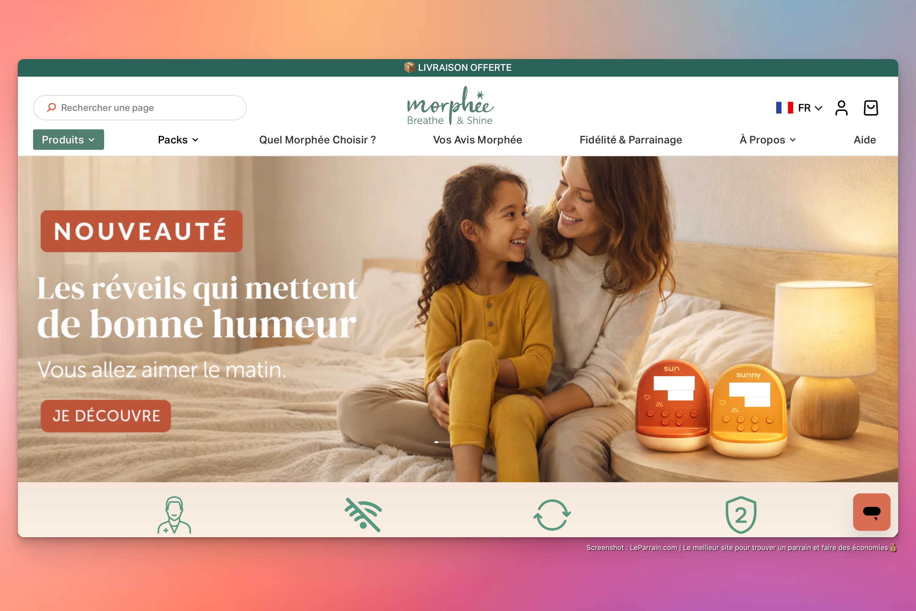 Capture d'écran 2 du programme de parrainage Morphée