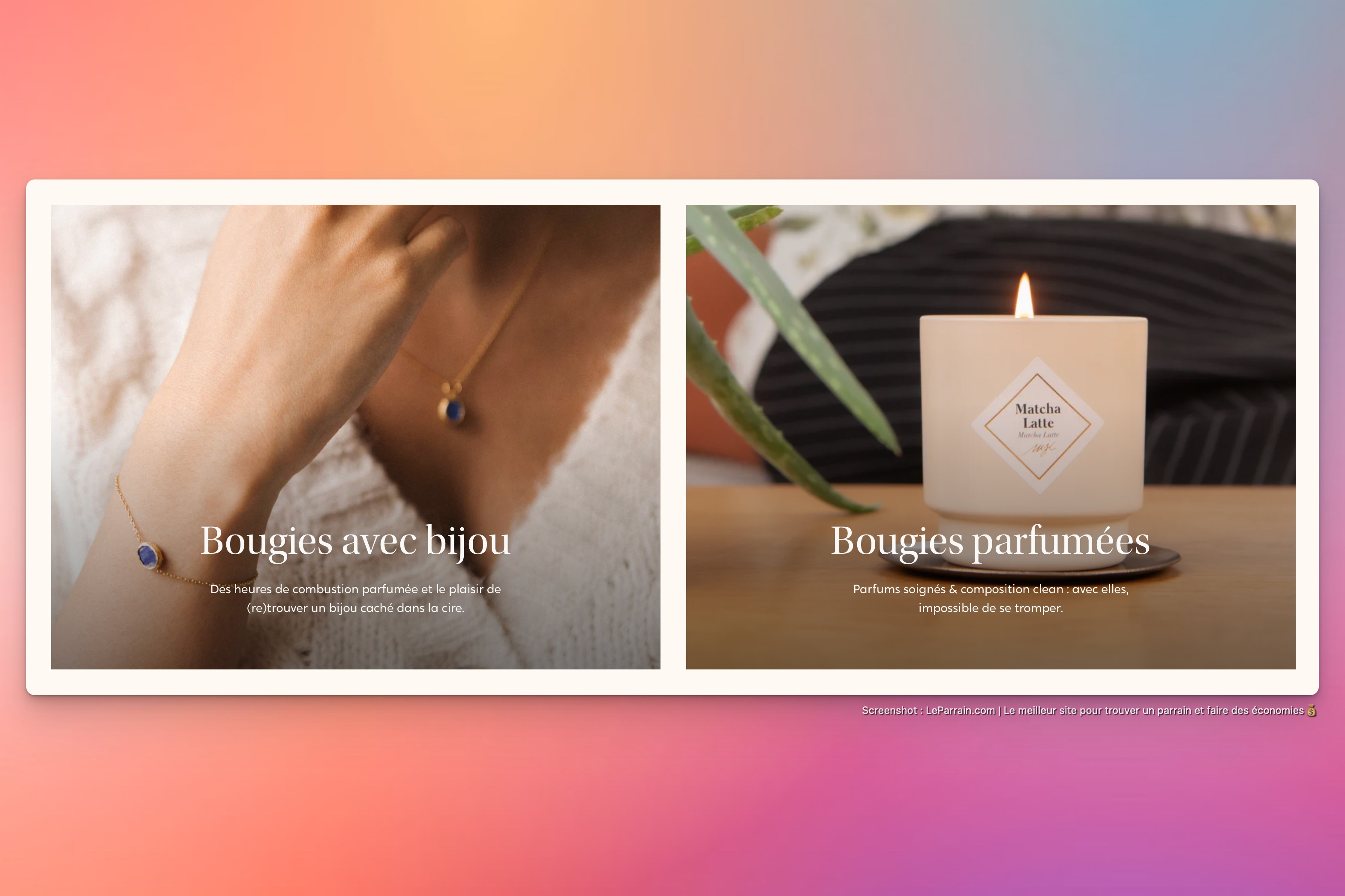 Capture d'écran 4 du programme de parrainage My Jolie Candle