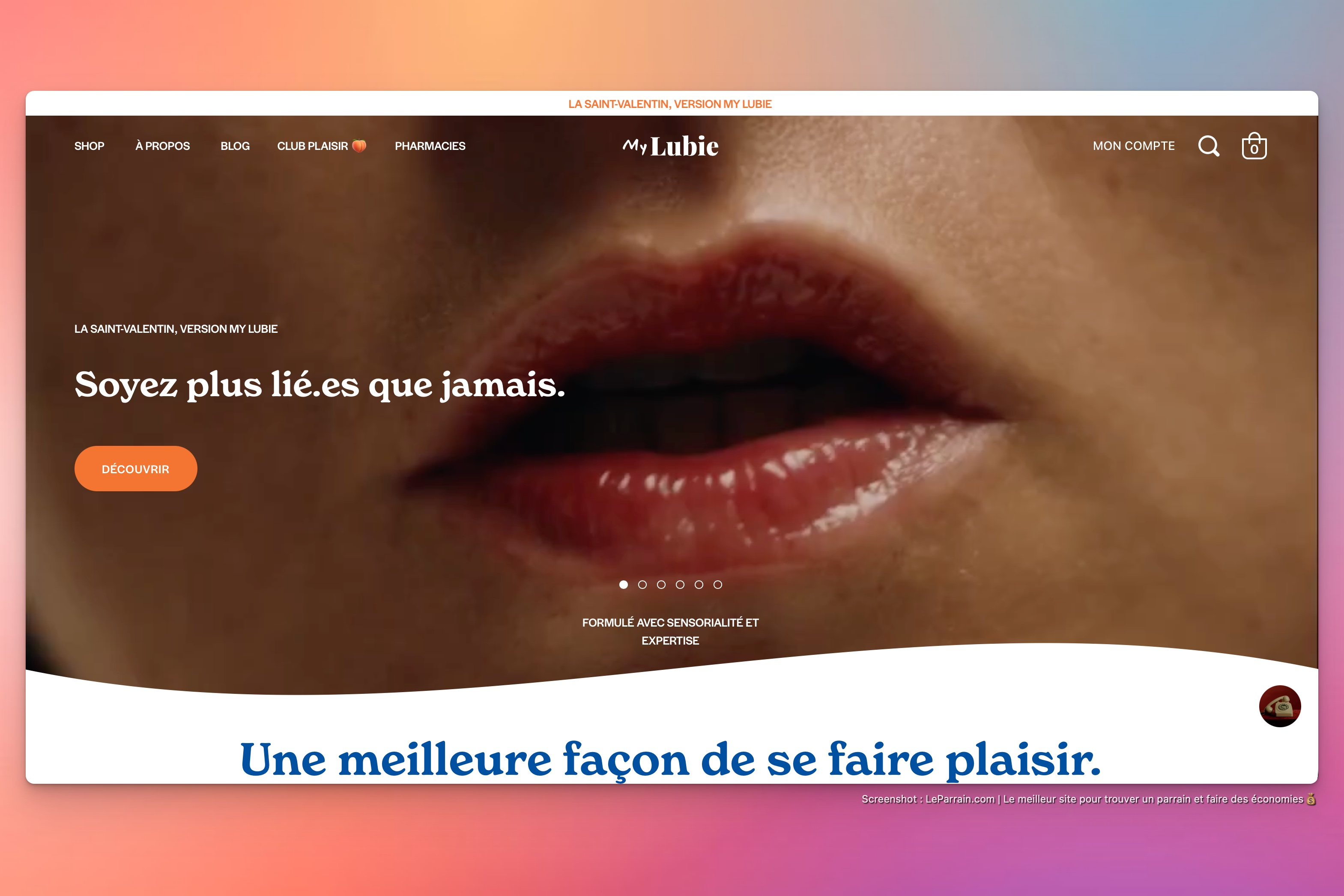 Capture d'écran 2 du programme de parrainage My Lubie