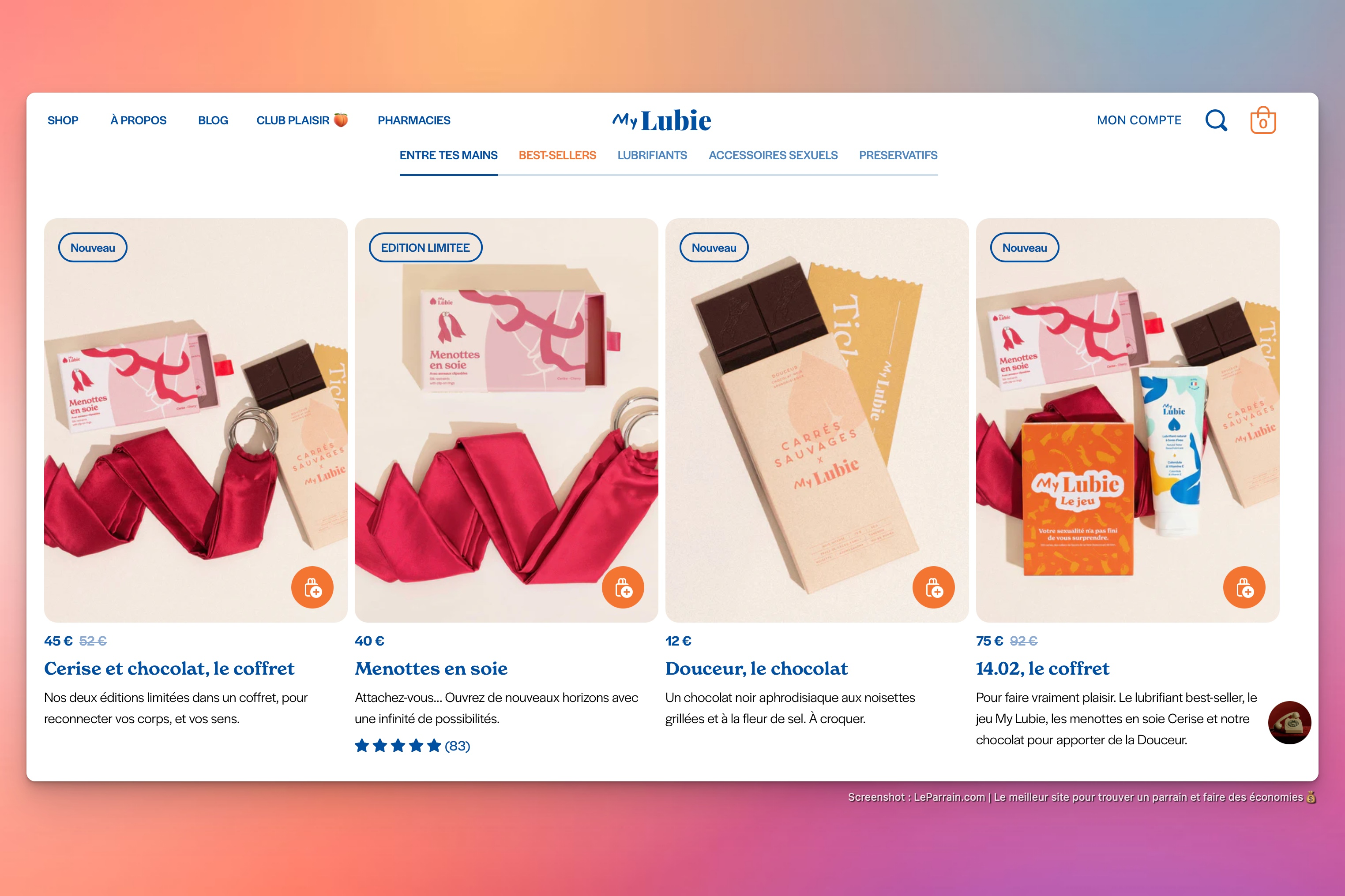 Capture d'écran 3 du programme de parrainage My Lubie