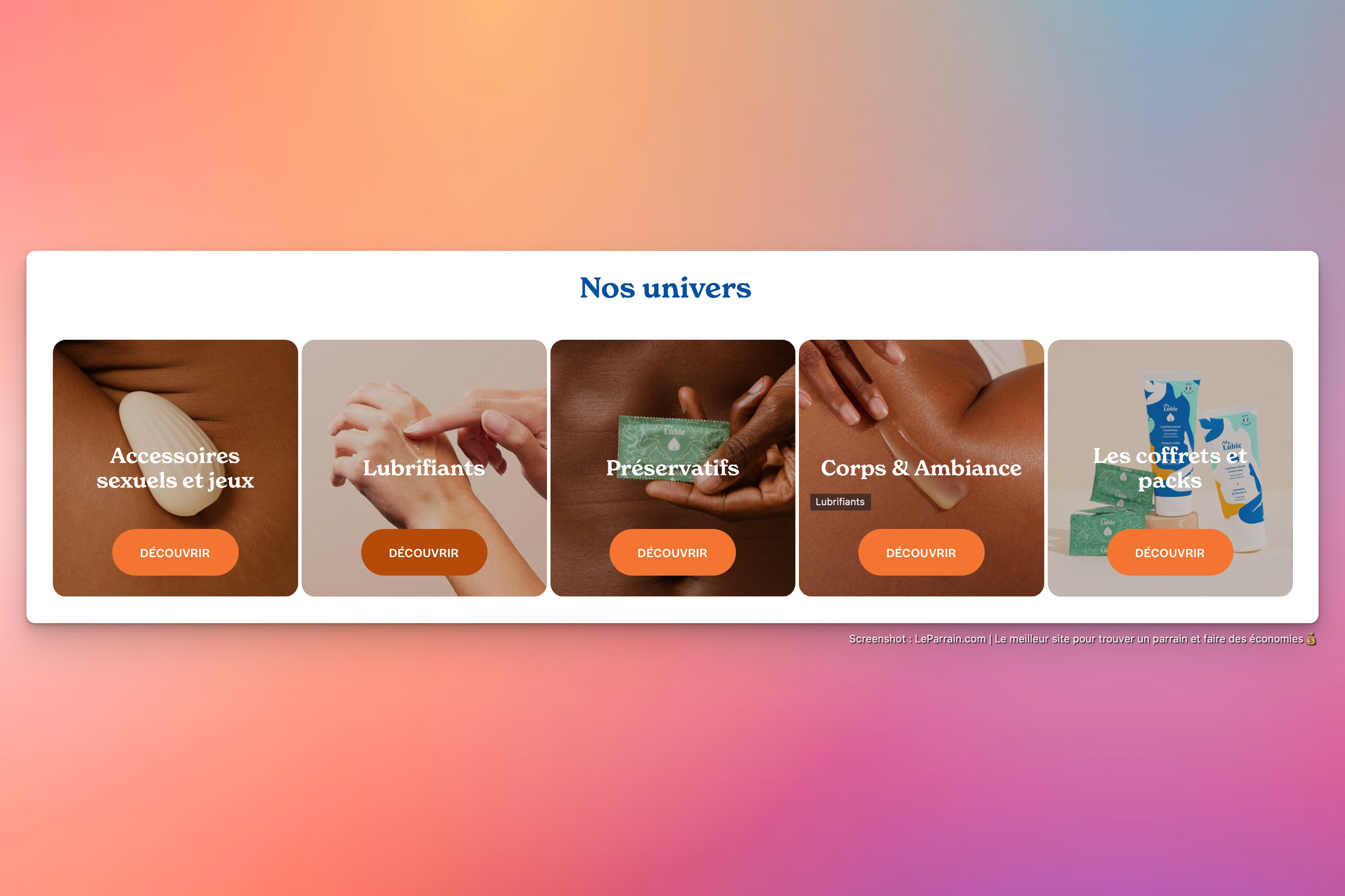 Capture d'écran 4 du programme de parrainage My Lubie