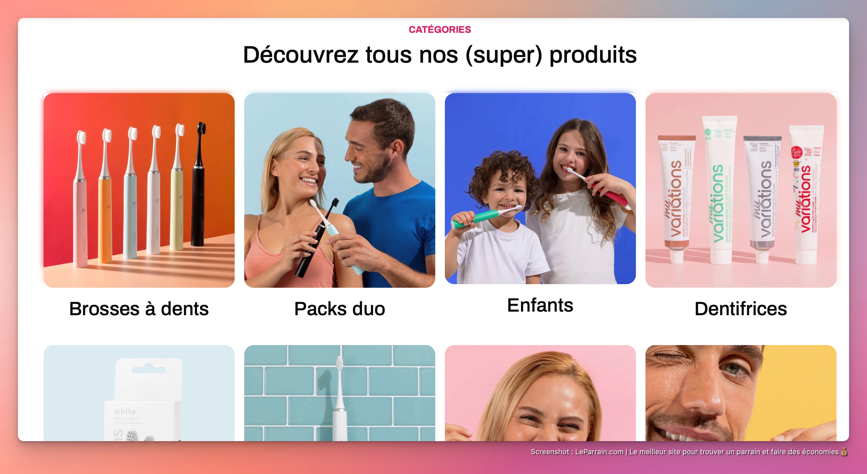 Capture d'écran 5 du programme de parrainage MyVariations