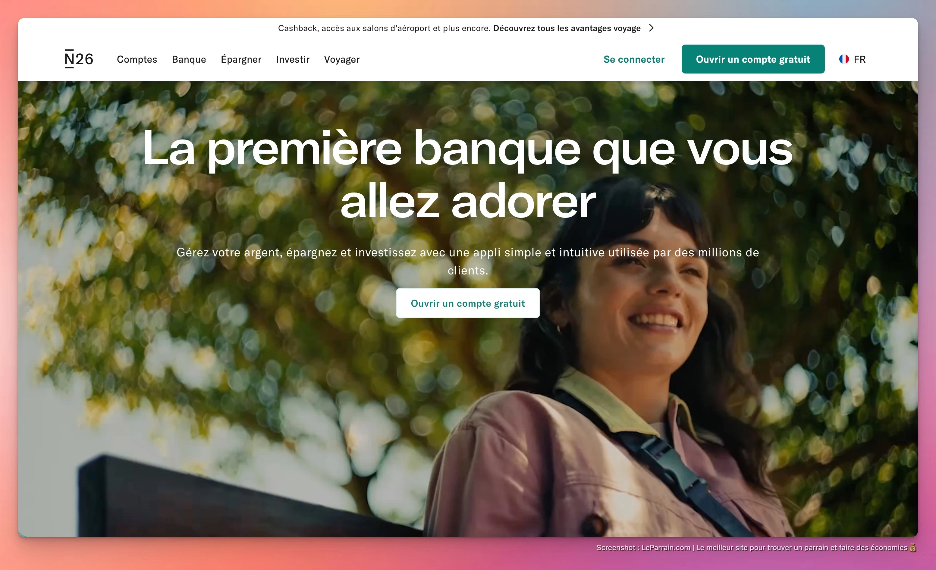 Capture d'écran 4 du programme de parrainage N26