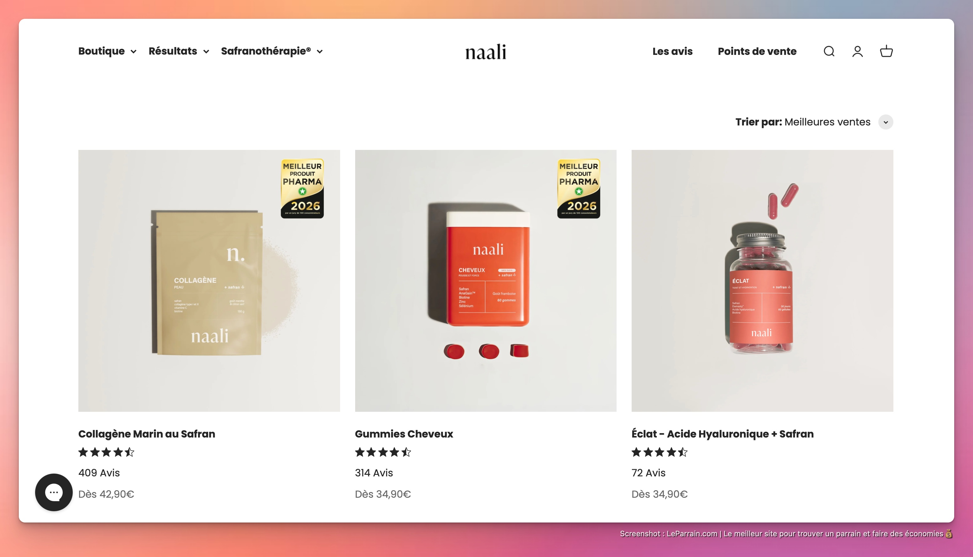 Capture d'écran 3 du programme de parrainage Naali