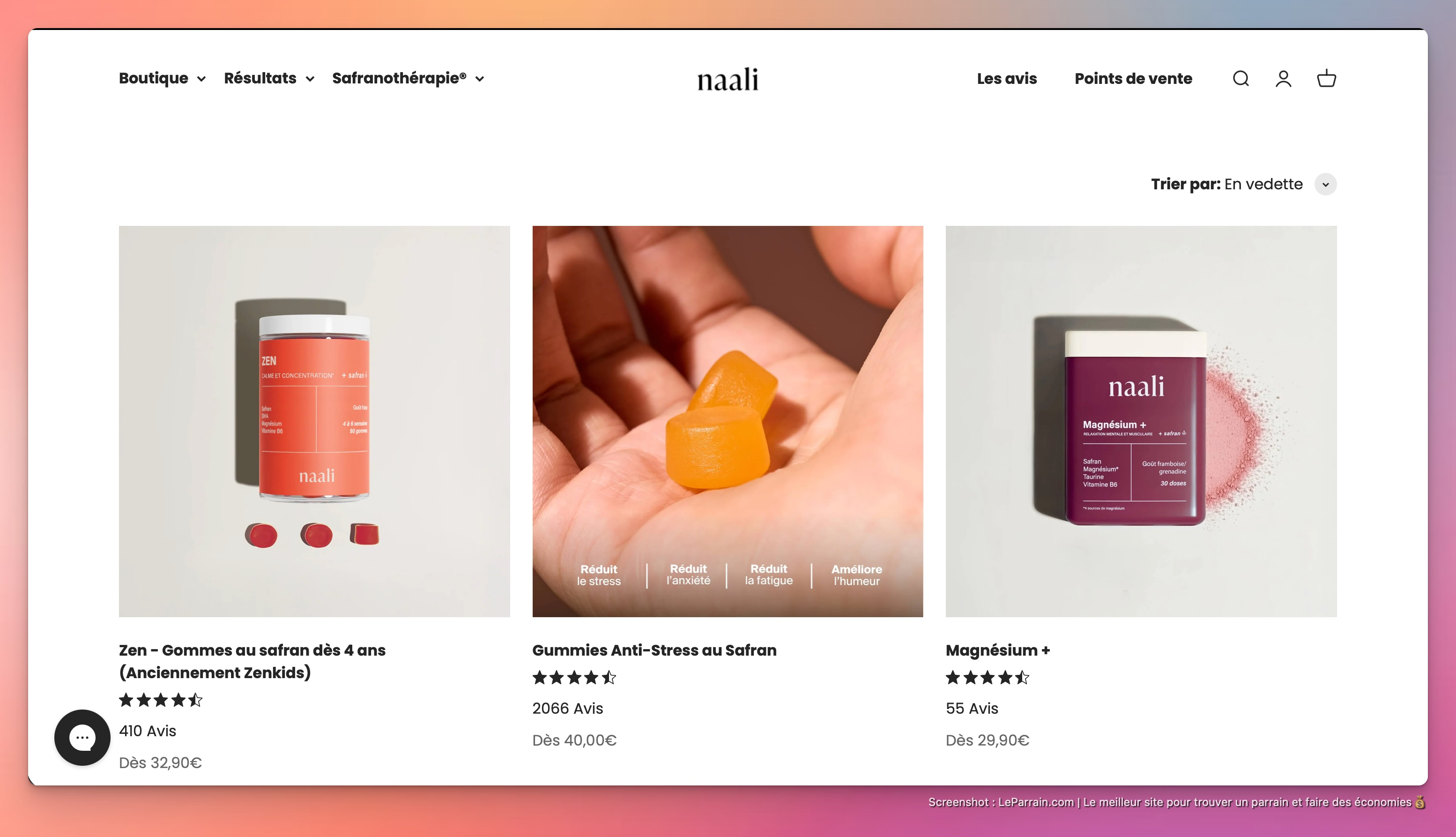 Capture d'écran 4 du programme de parrainage Naali