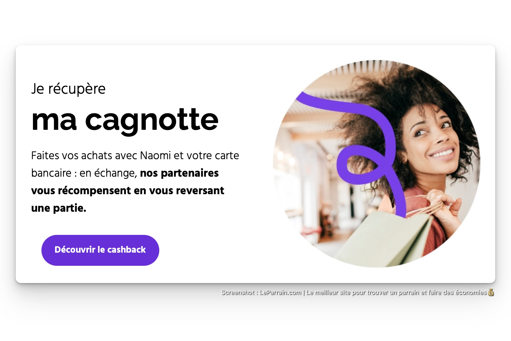 Capture d'écran 2 du programme de parrainage Naomi