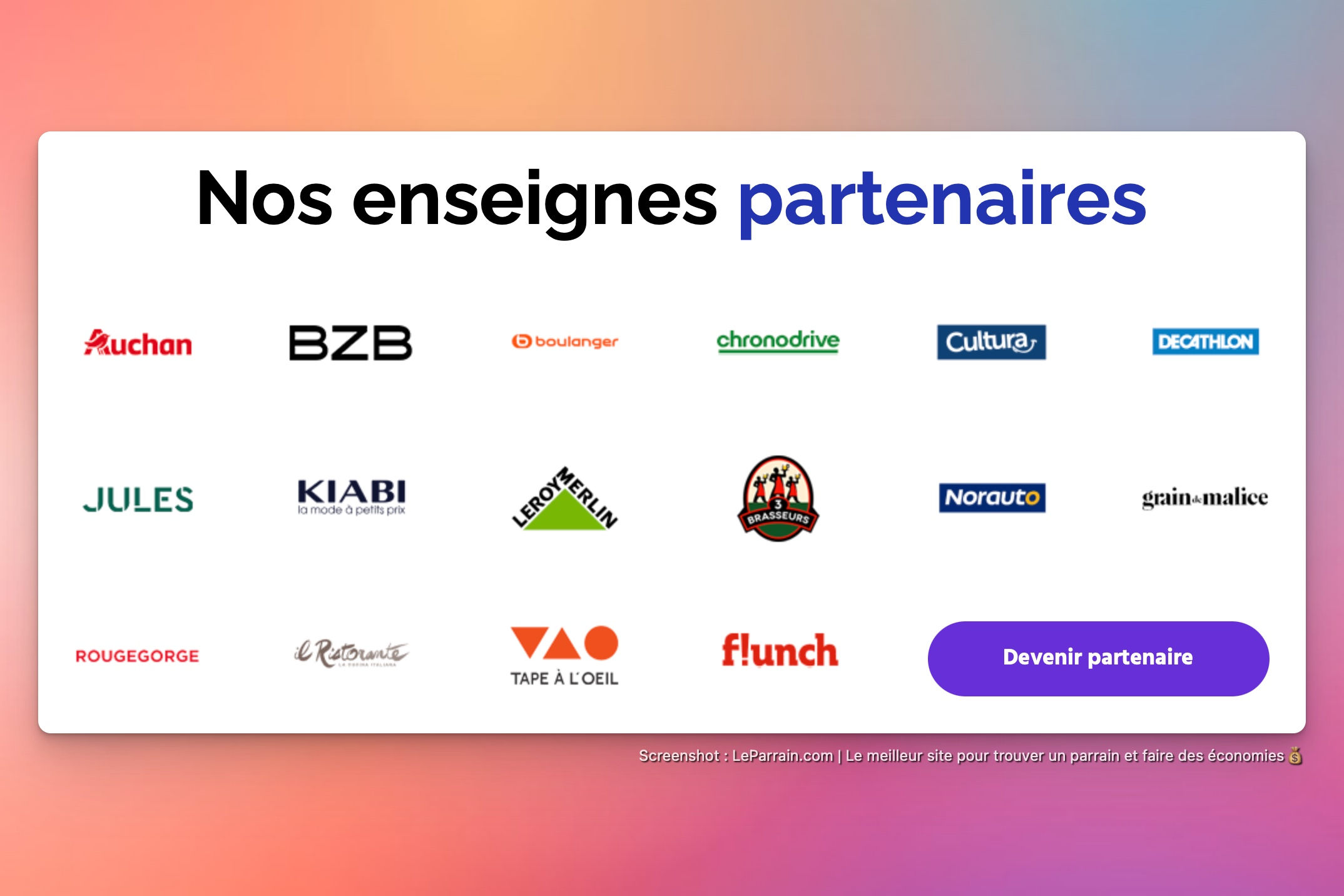 Capture d'écran 4 du programme de parrainage Naomi