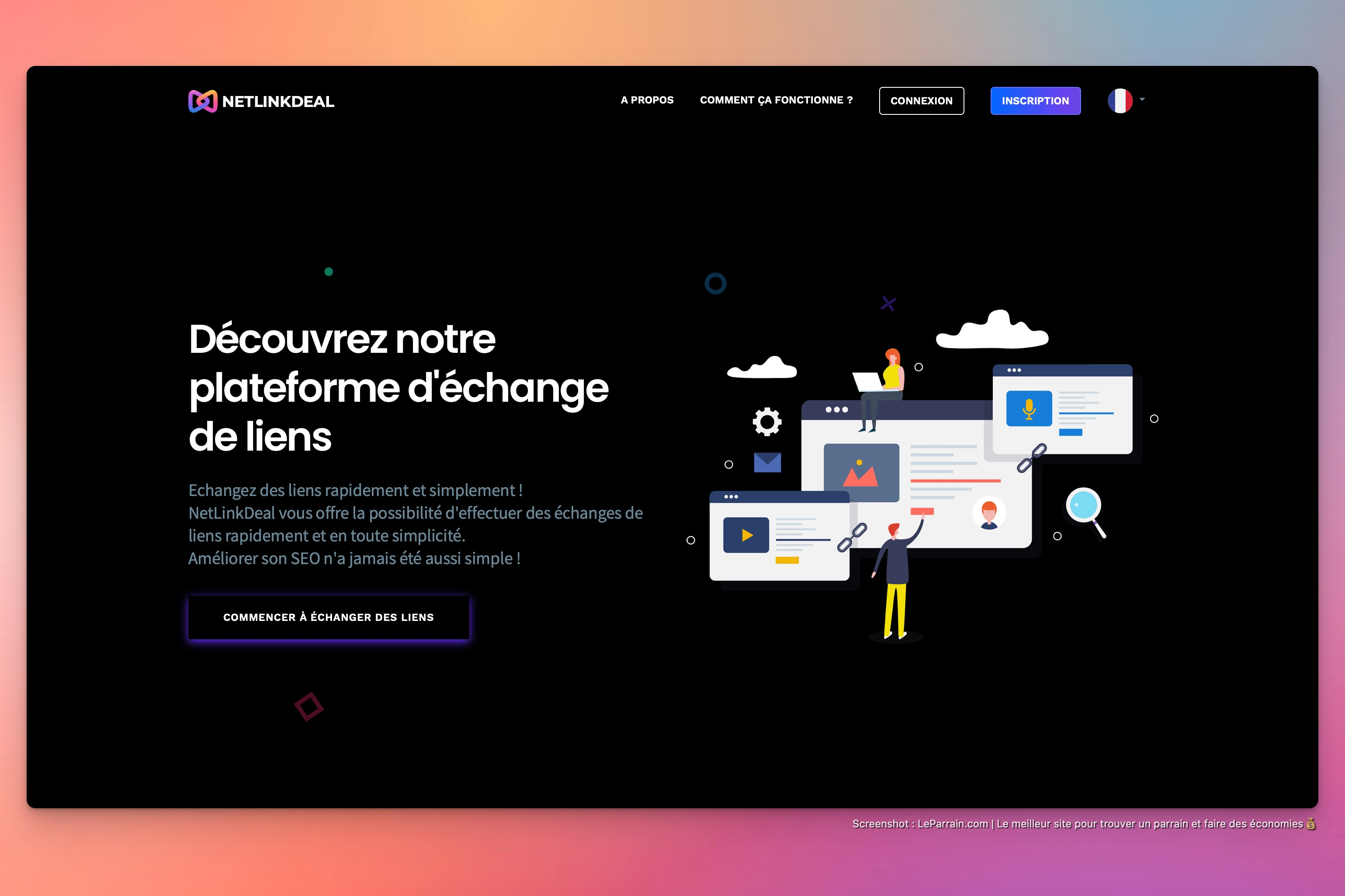 Capture d'écran 2 du programme de parrainage NetLinkDeal