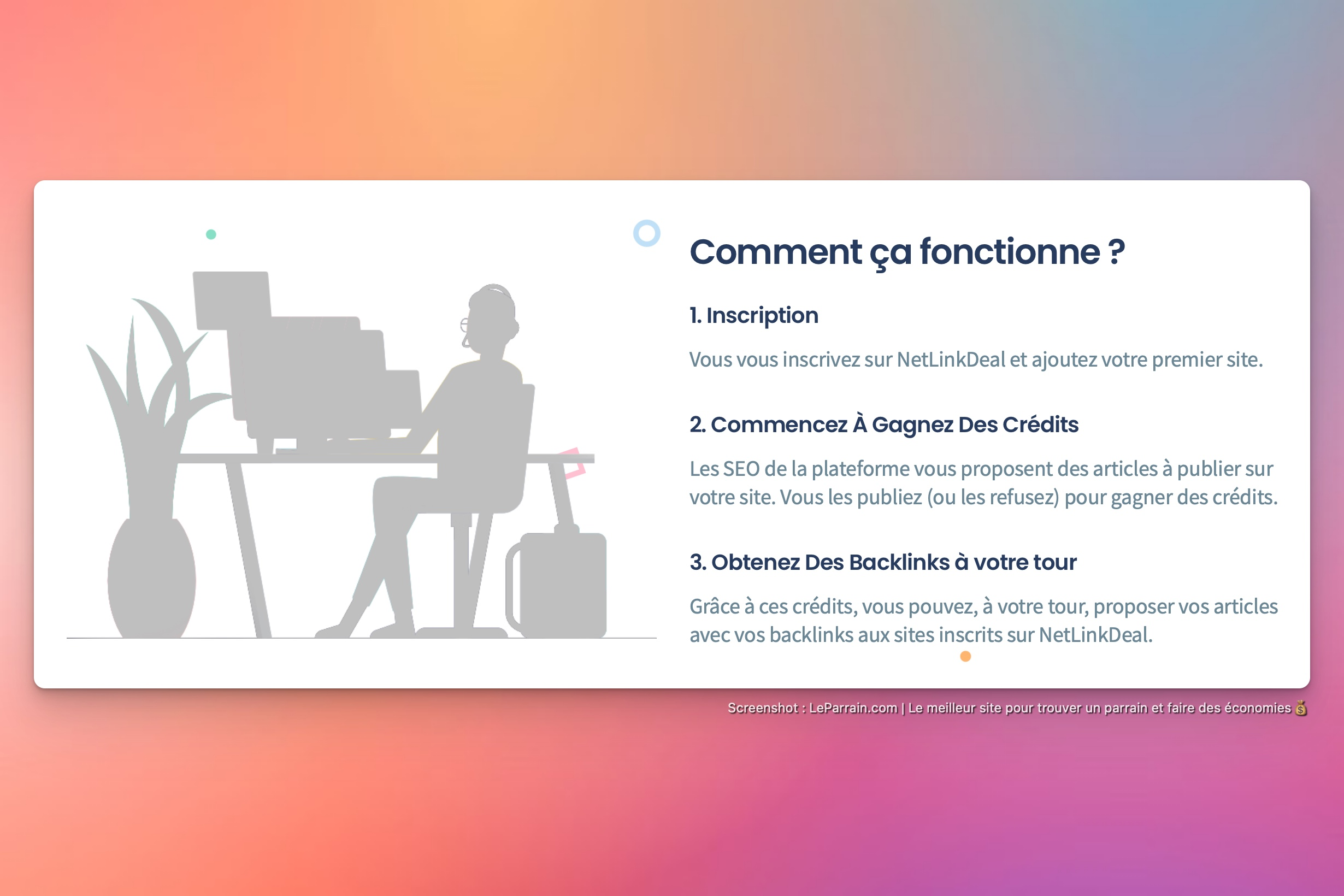 Capture d'écran 4 du programme de parrainage NetLinkDeal
