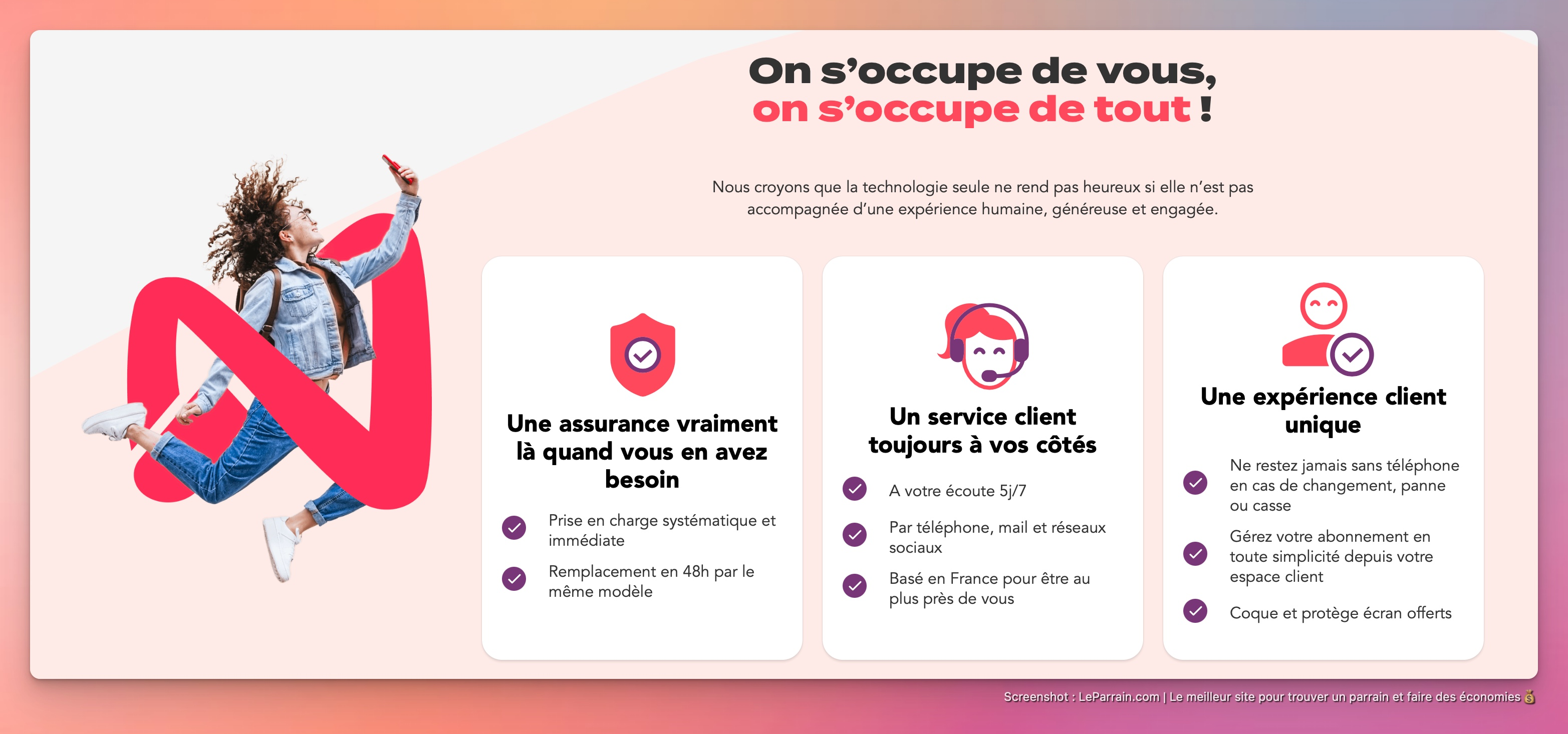 Capture d'écran 4 du programme de parrainage Next Mobiles