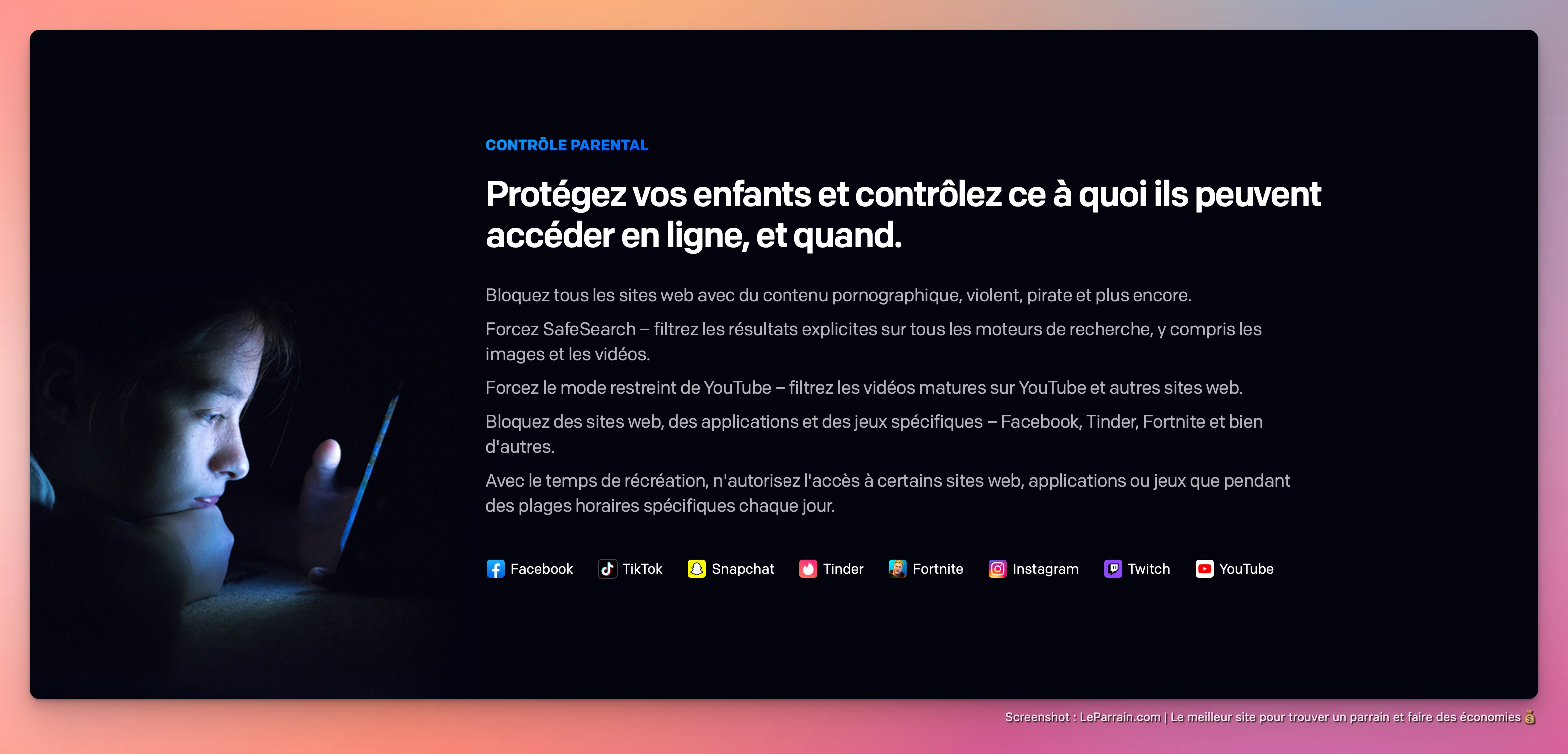 Capture d'écran 5 du programme de parrainage NextDNS