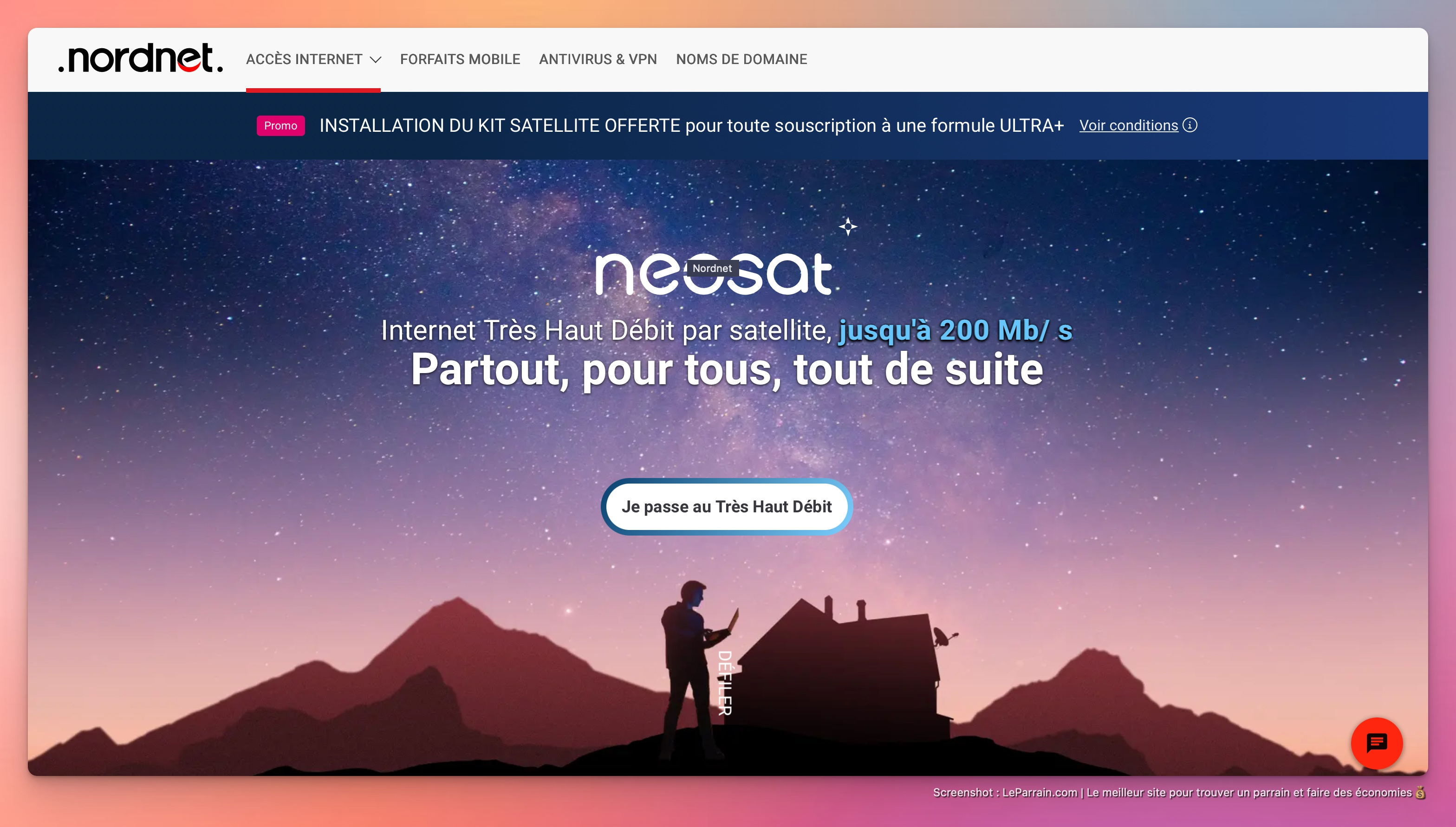 Capture d'écran 1 du programme de parrainage Nordnet