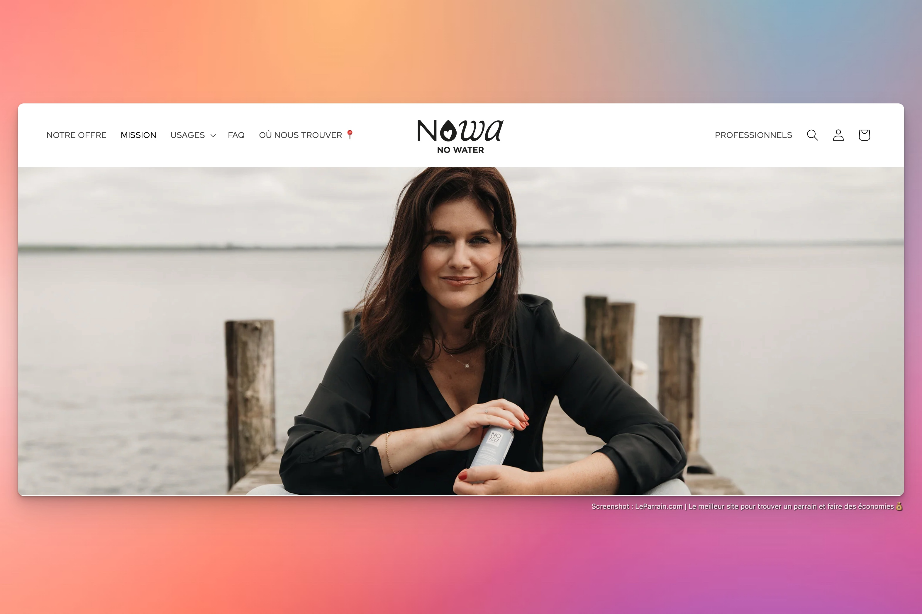 Capture d'écran 1 du programme de parrainage Nowa