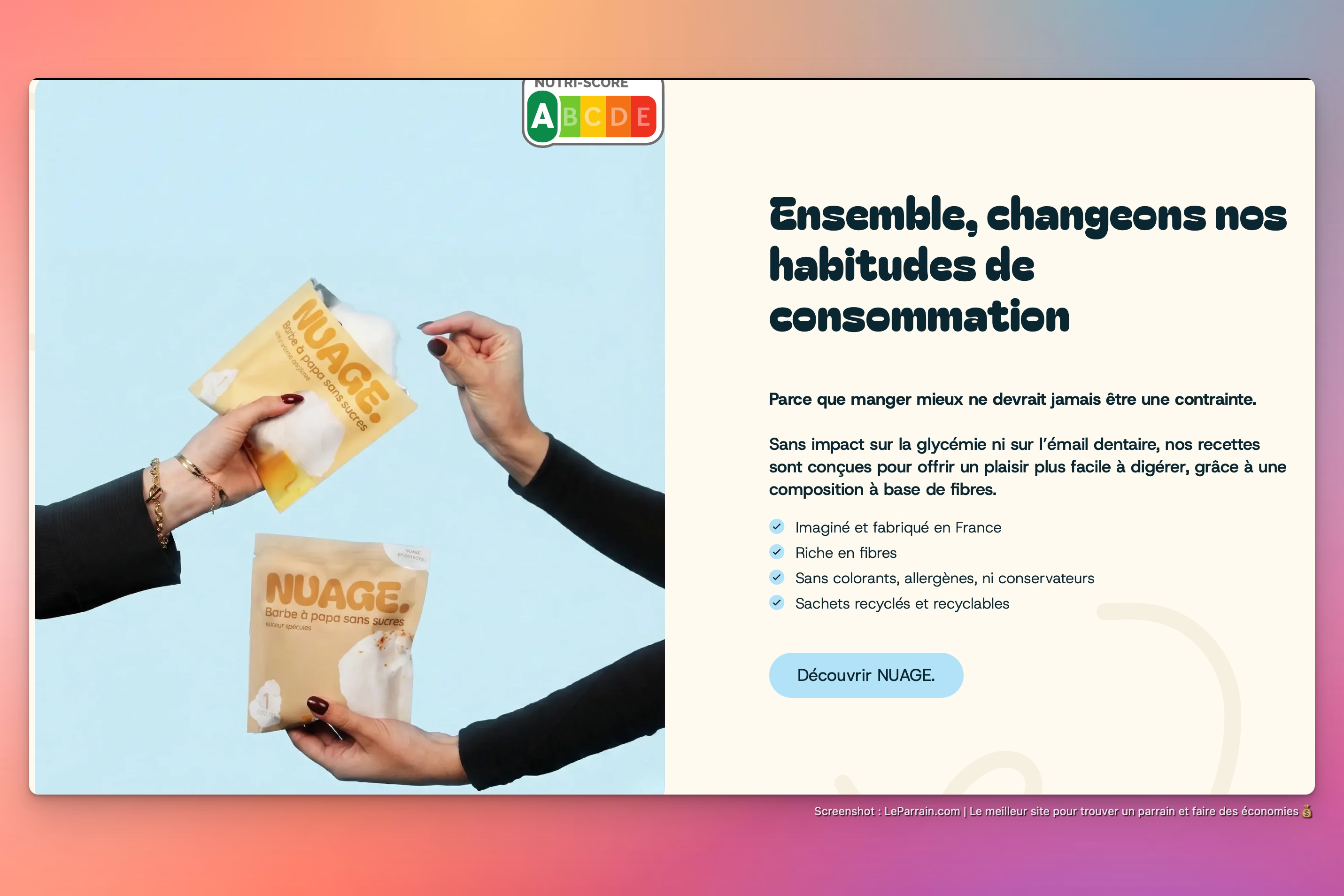 Capture d'écran 3 du programme de parrainage Nuage