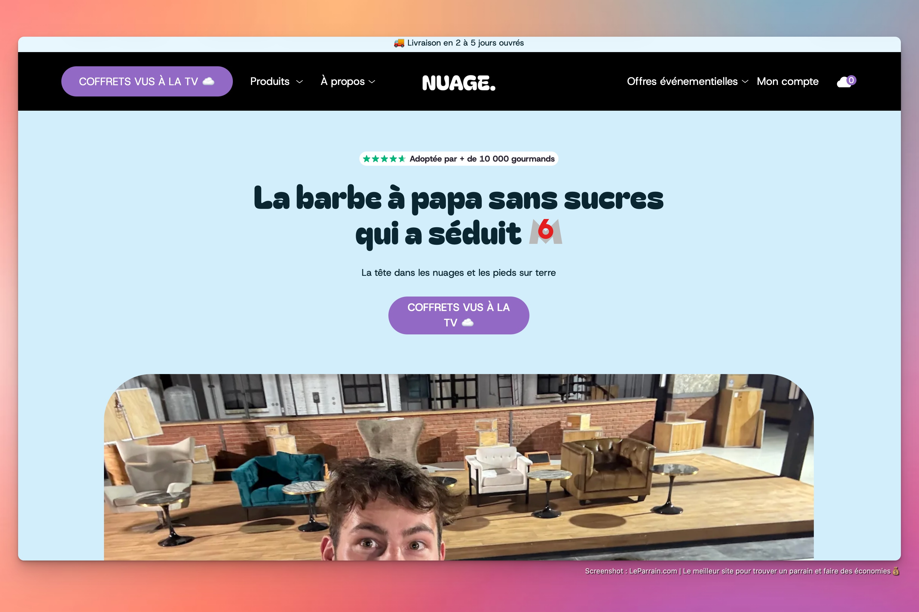 Capture d'écran 5 du programme de parrainage Nuage