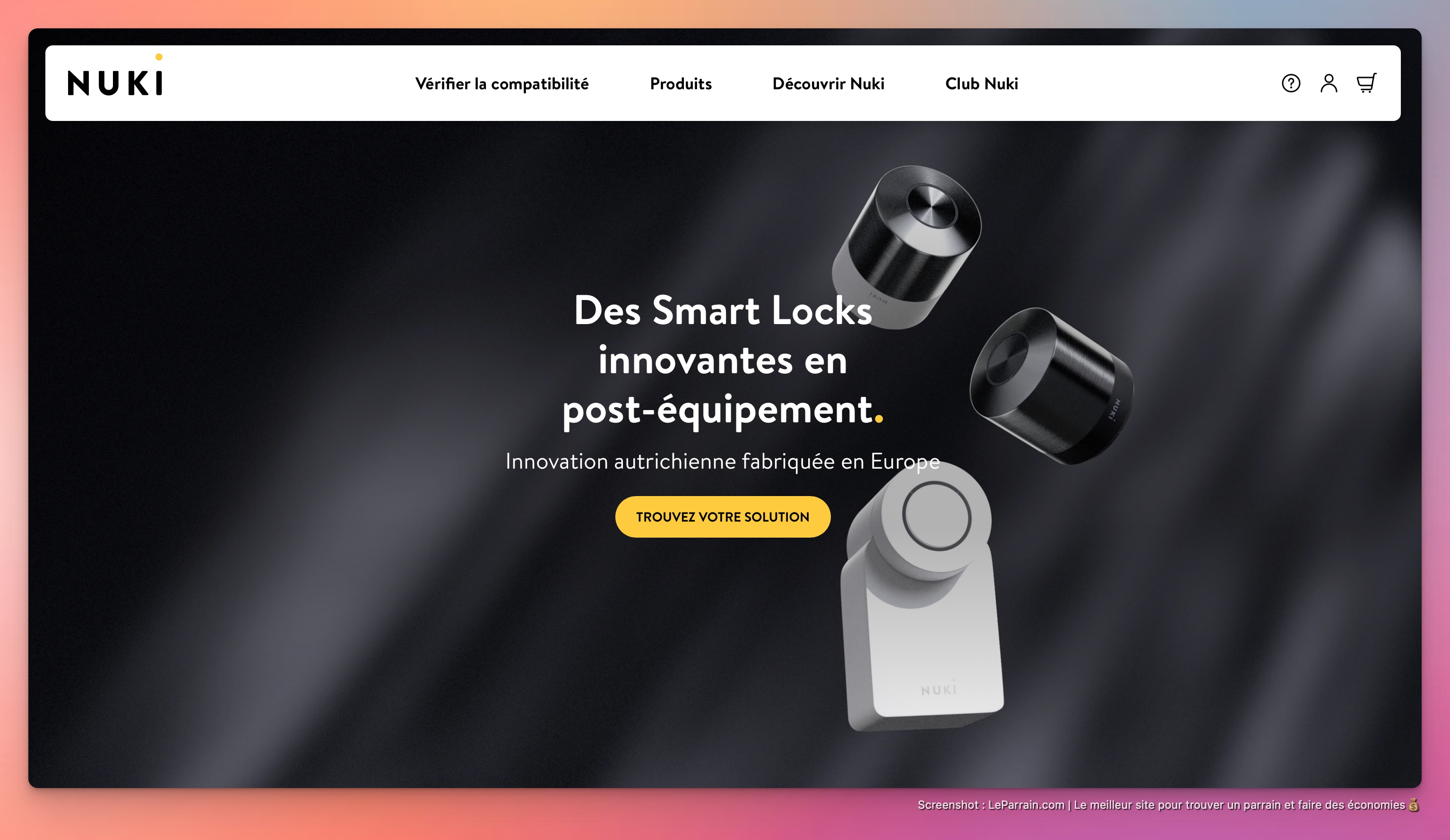 Capture d'écran 3 du programme de parrainage Nuki