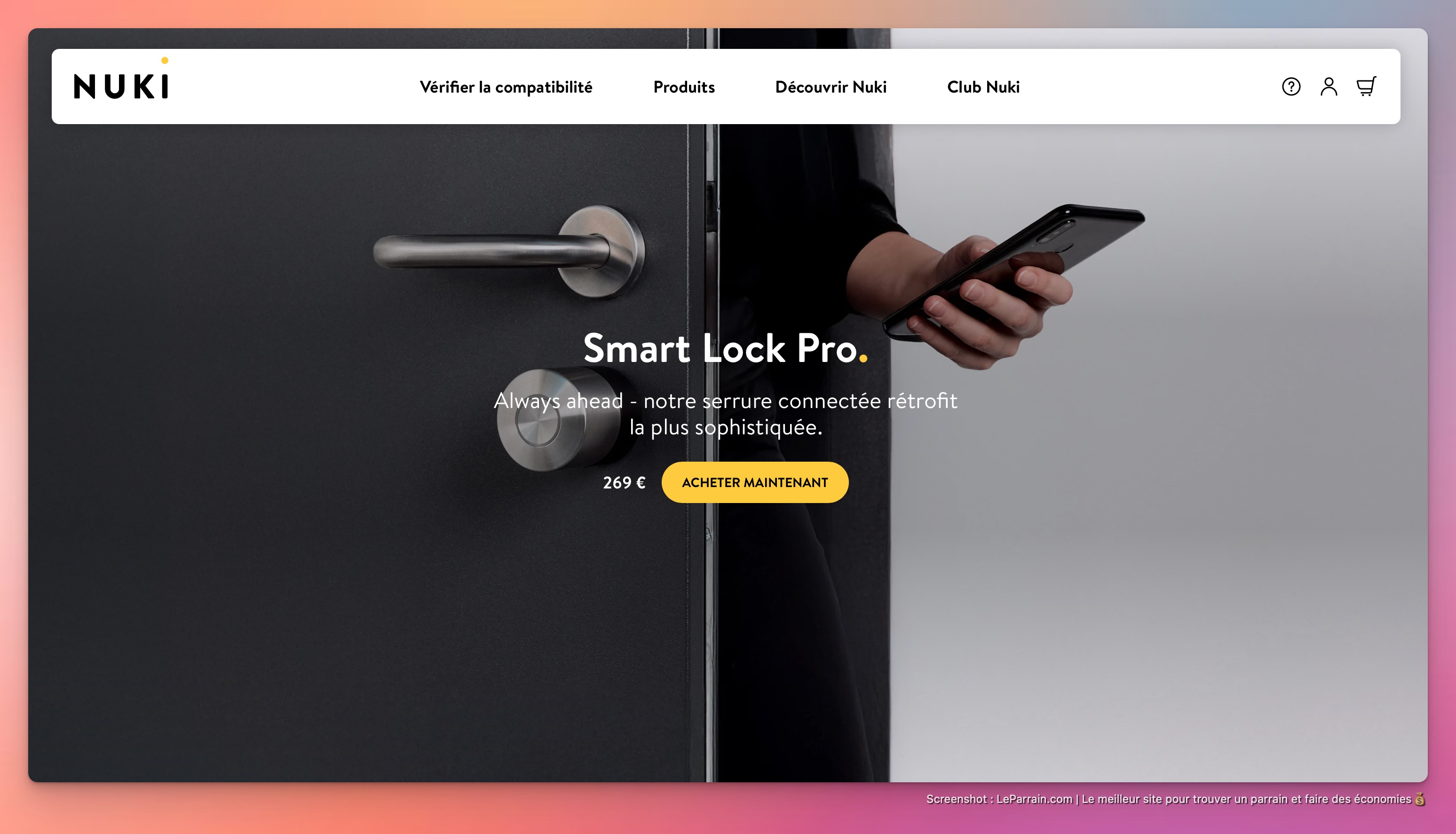 Capture d'écran 6 du programme de parrainage Nuki