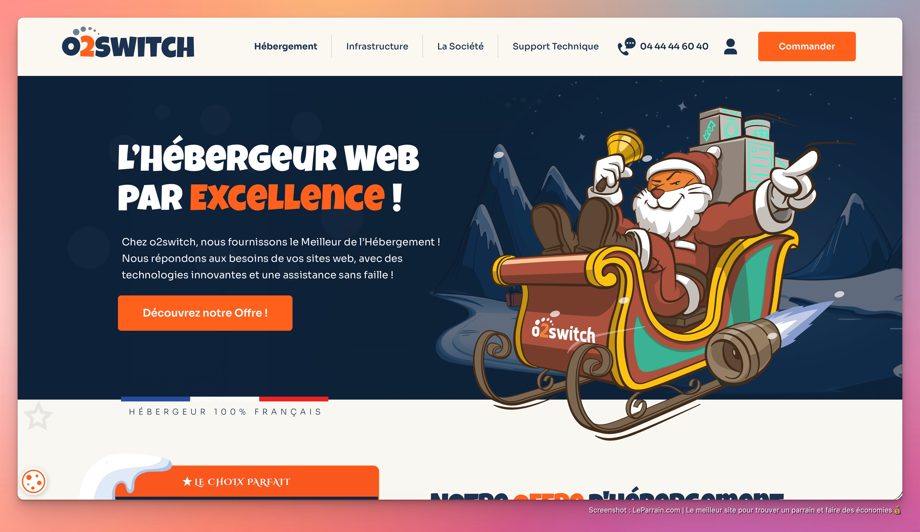 Capture d'écran 2 du programme de parrainage o2switch