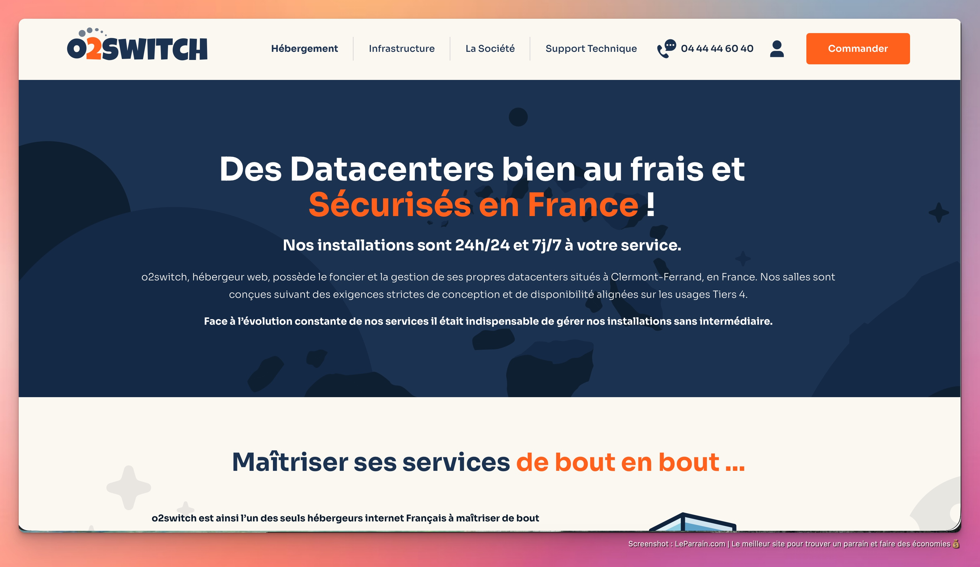 Capture d'écran 3 du programme de parrainage o2switch