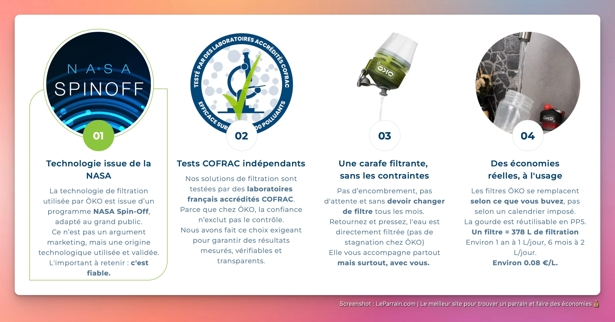 Capture d'écran 3 du programme de parrainage Oko Europe