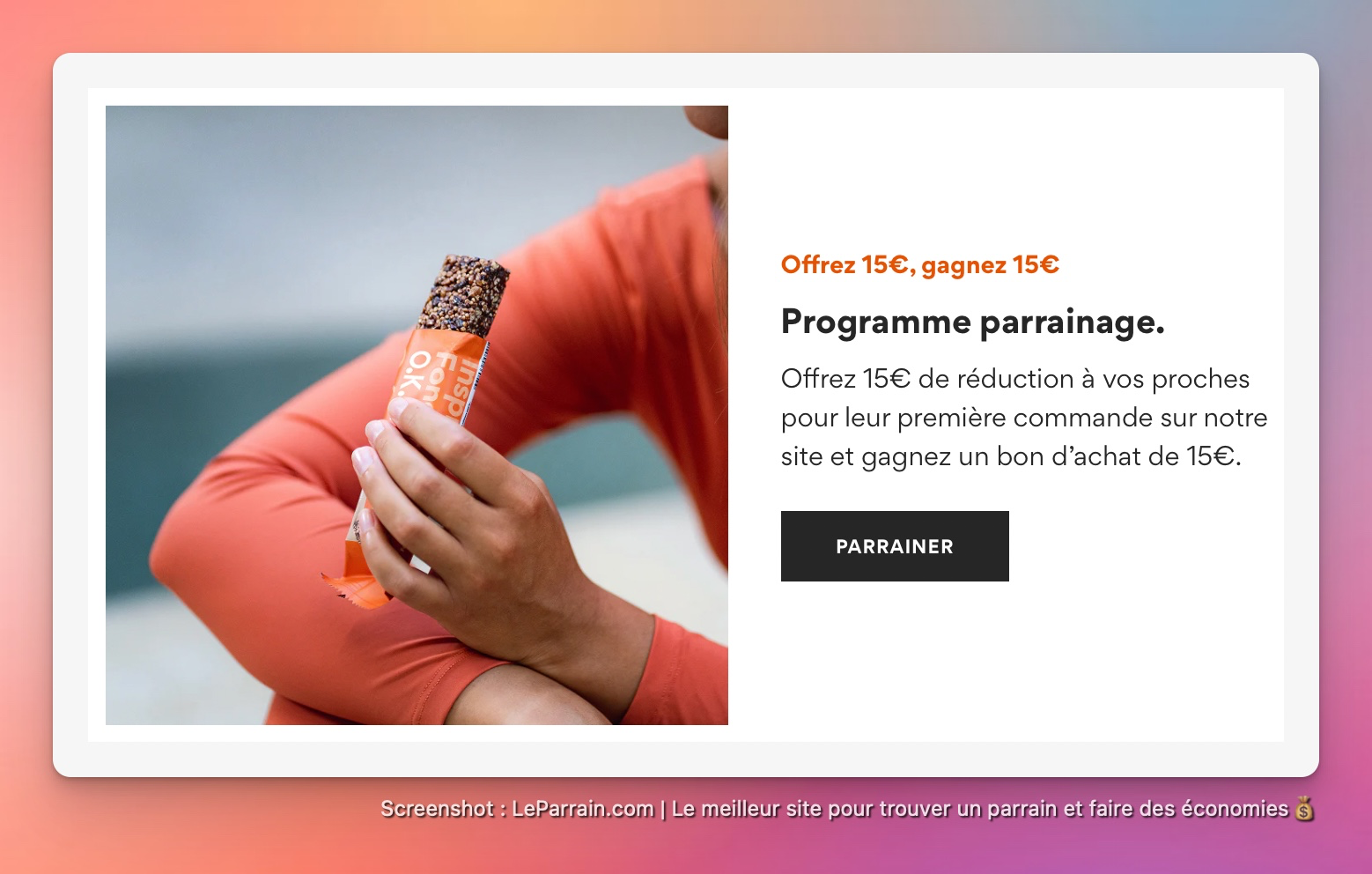 Capture d'écran 4 du programme de parrainage O.K.R.