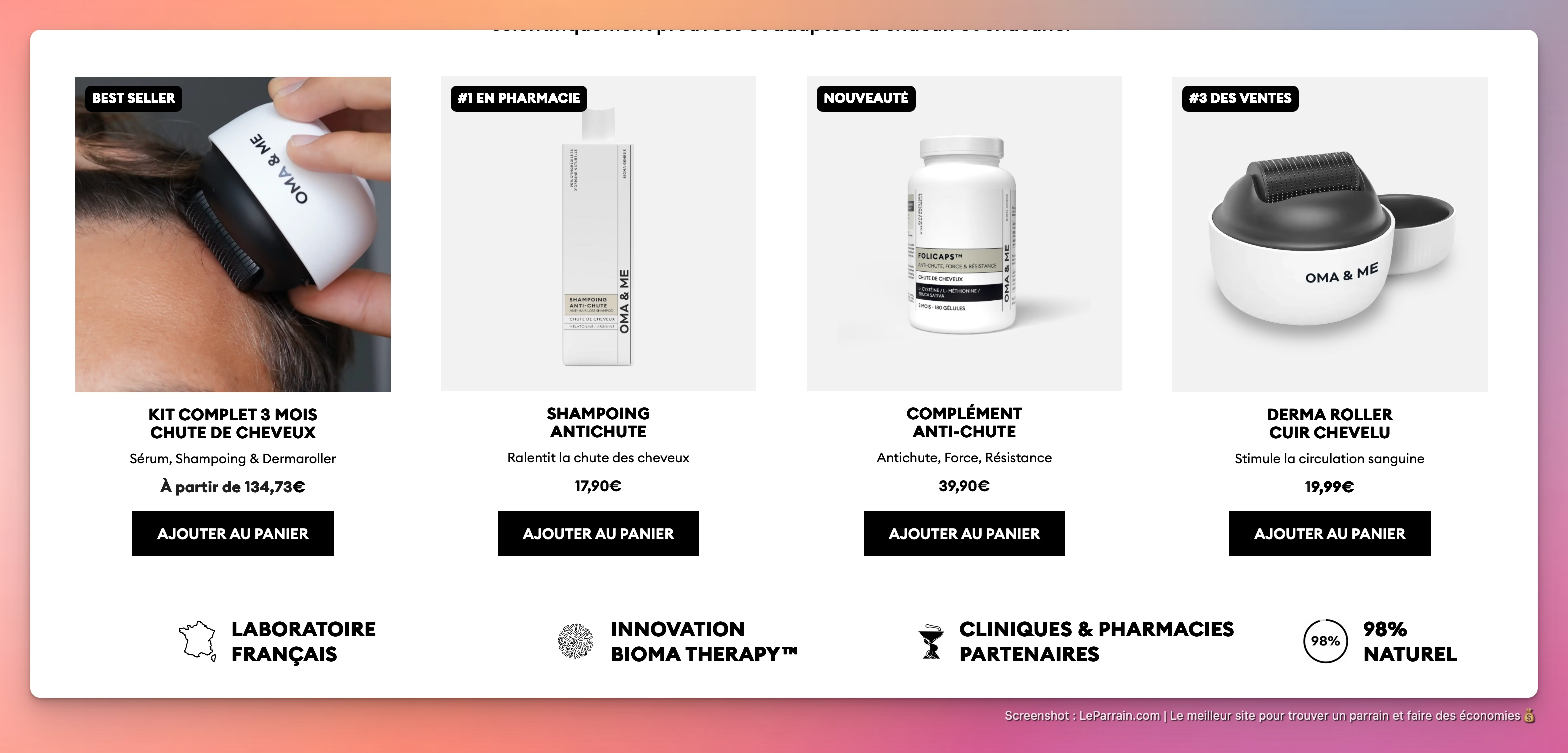 Capture d'écran 2 du programme de parrainage Oma & me