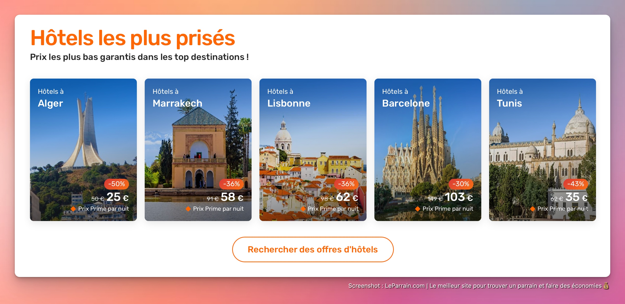 Capture d'écran 3 du programme de parrainage Opodo