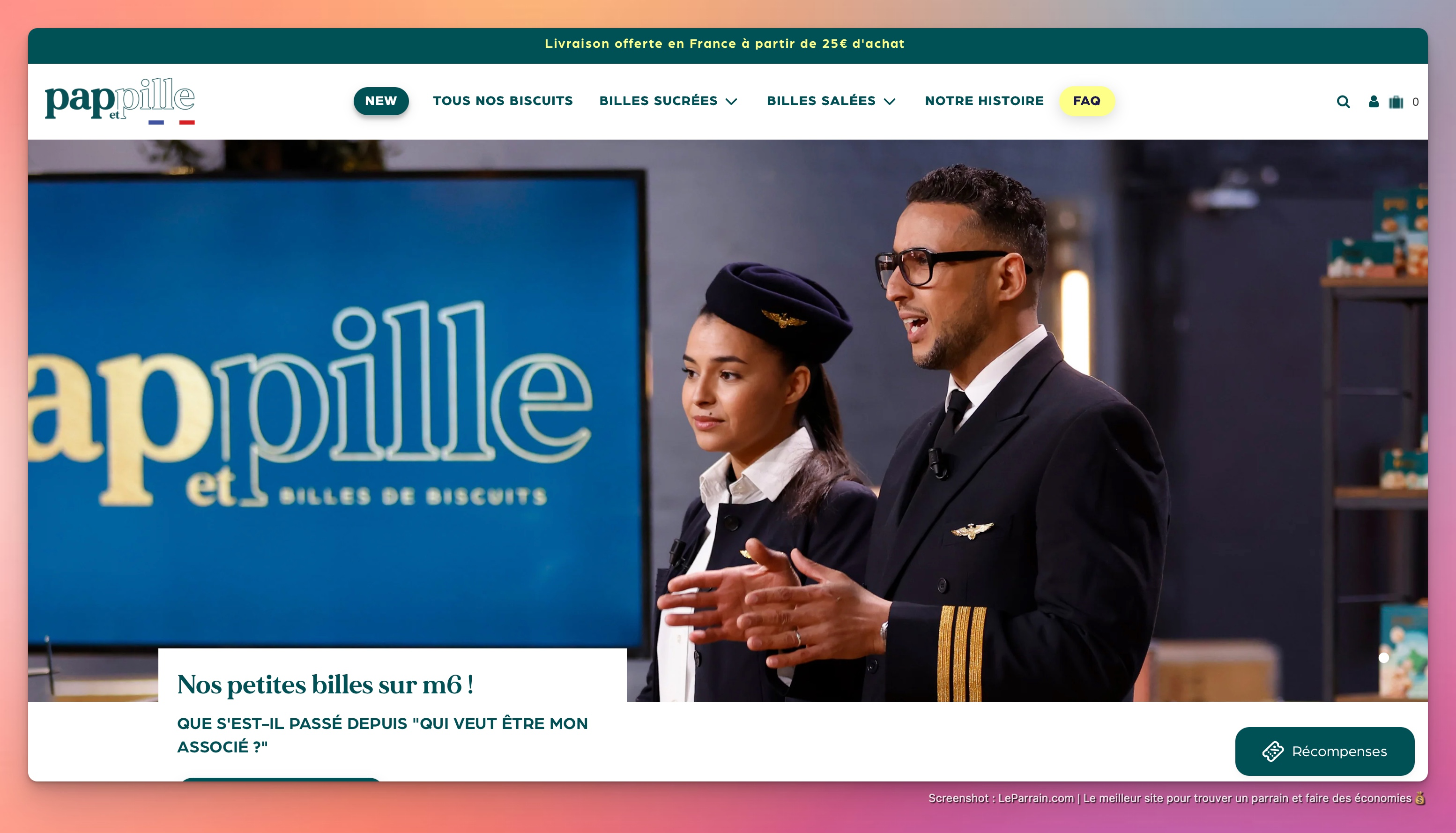 Capture d'écran 2 du programme de parrainage Papetpille