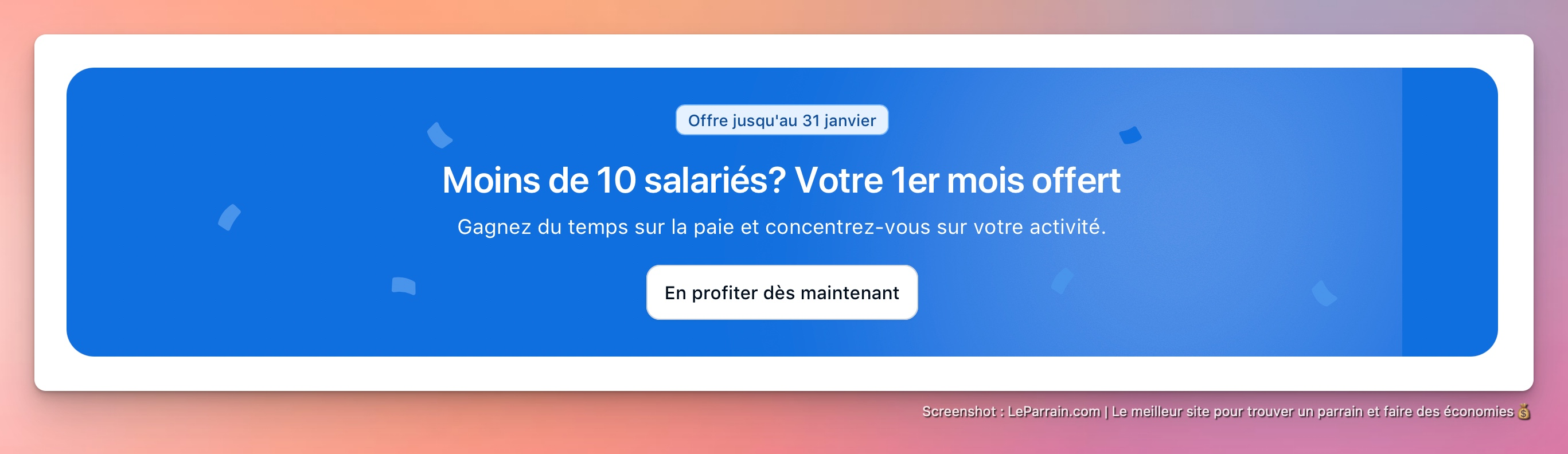 Capture d'écran 2 du programme de parrainage Payfit