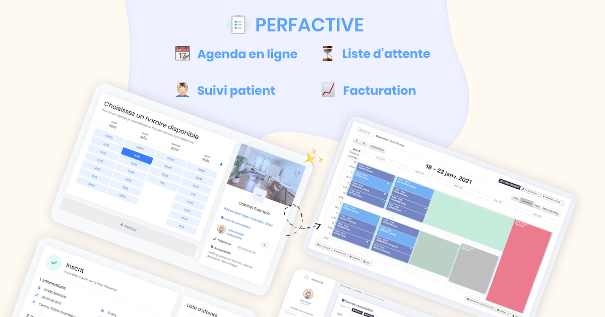 Capture d'écran de PERFACTIVE | Logiciel pour professionnels de santé