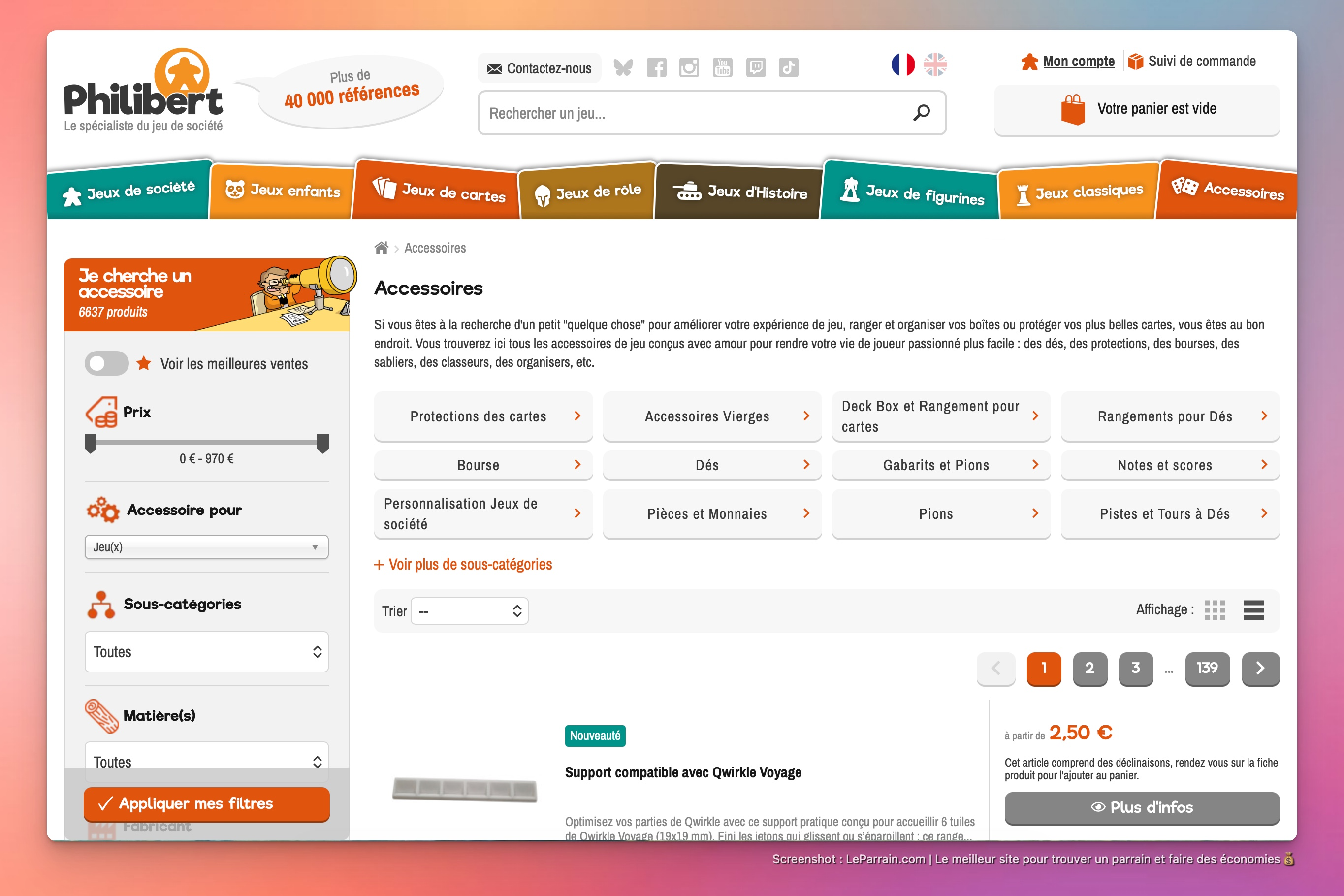 Capture d'écran 4 du programme de parrainage Philibert