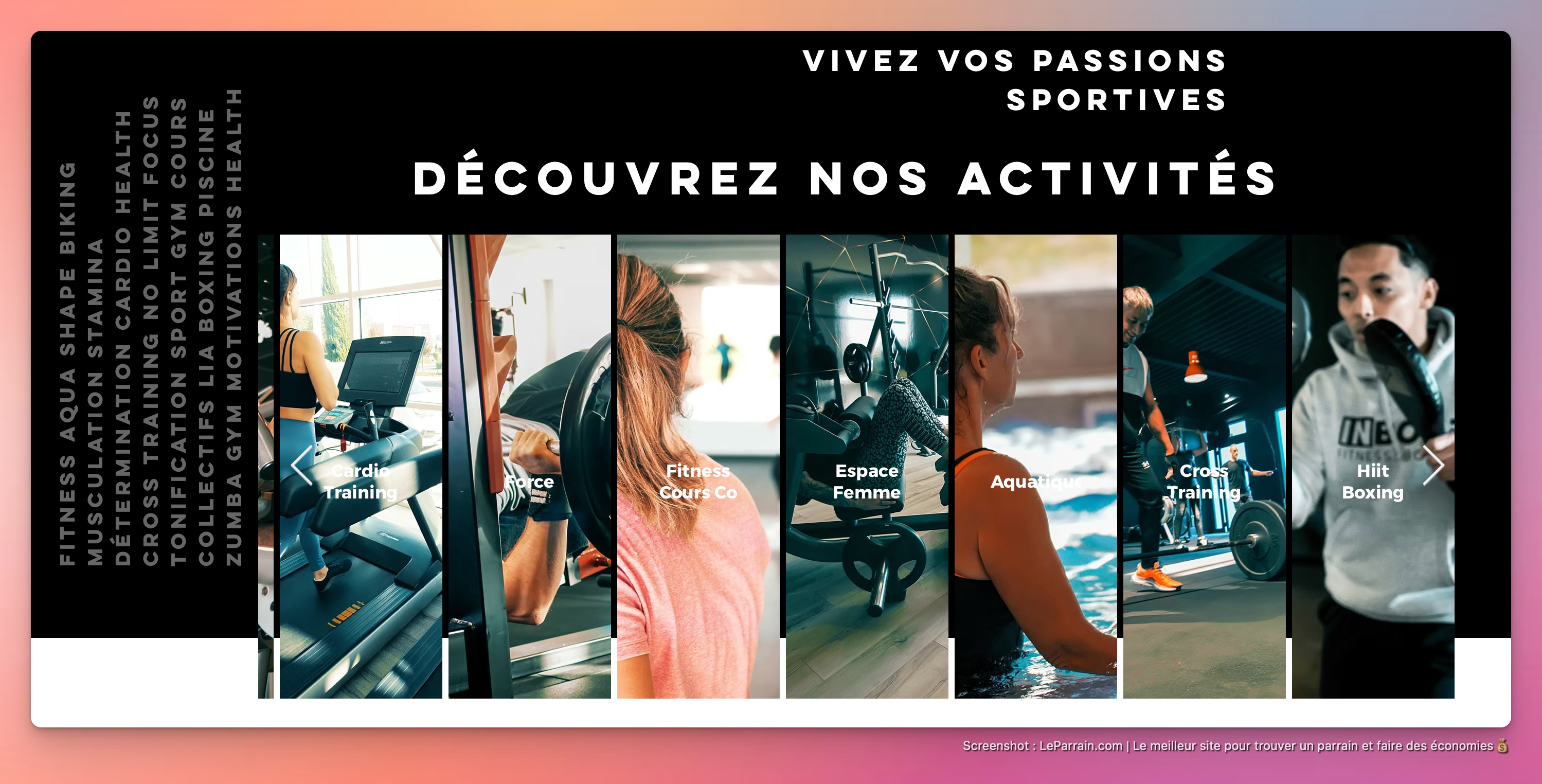 Capture d'écran 2 du programme de parrainage Planète Fitnesse