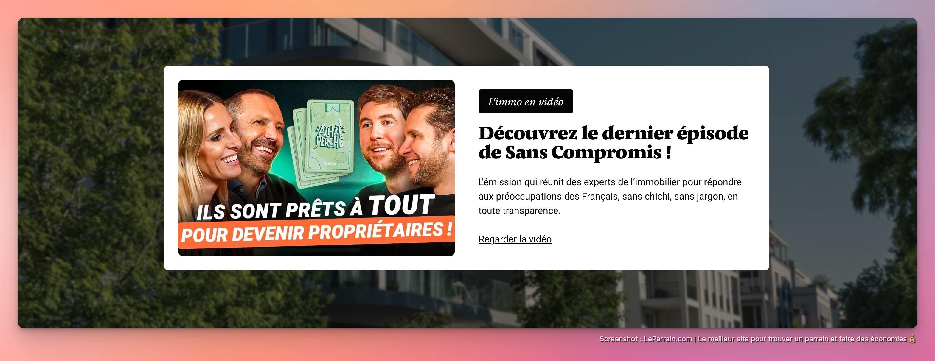 Capture d'écran 3 du programme de parrainage Pretto