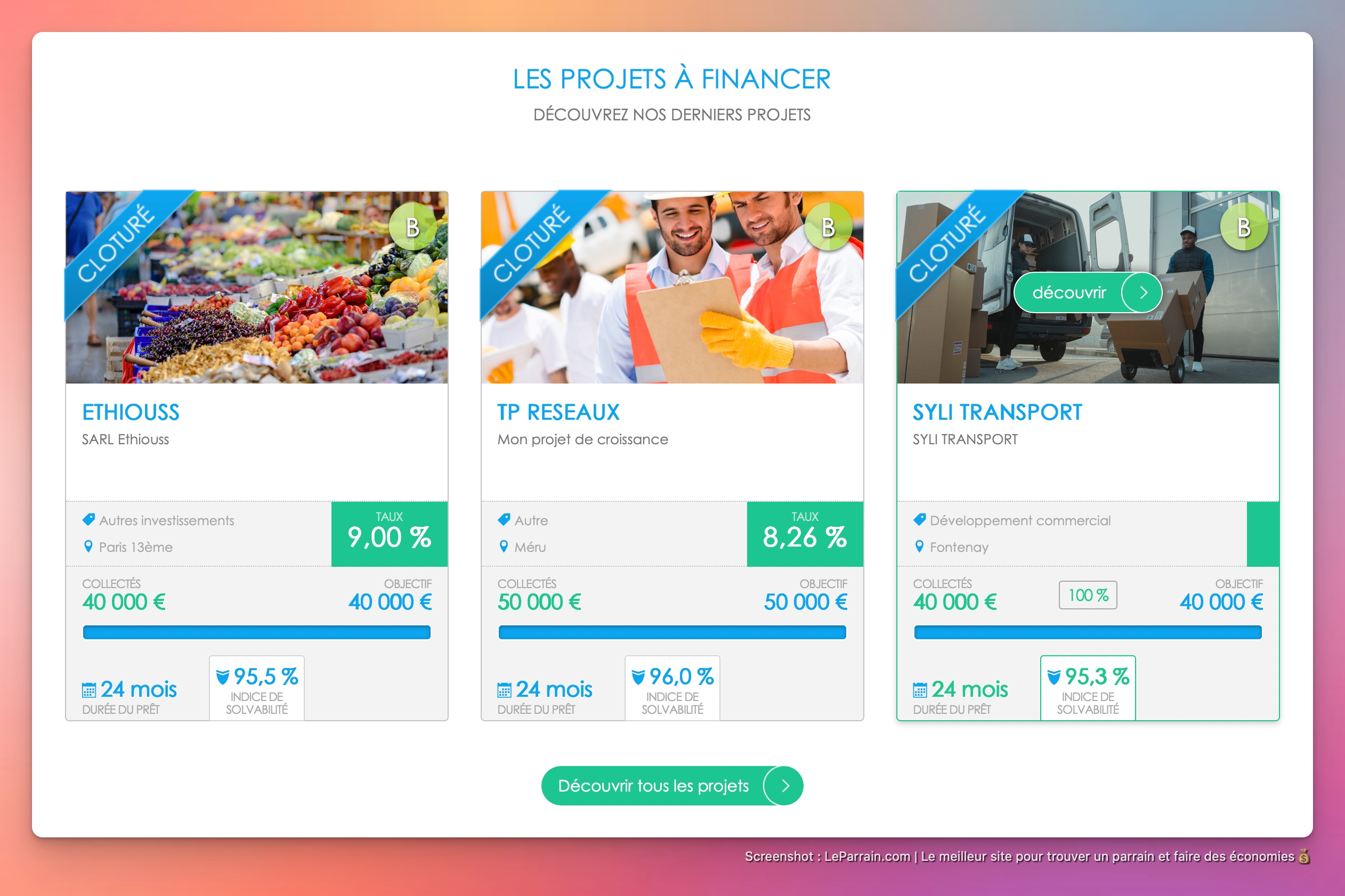 Capture d'écran 2 du programme de parrainage Prexem