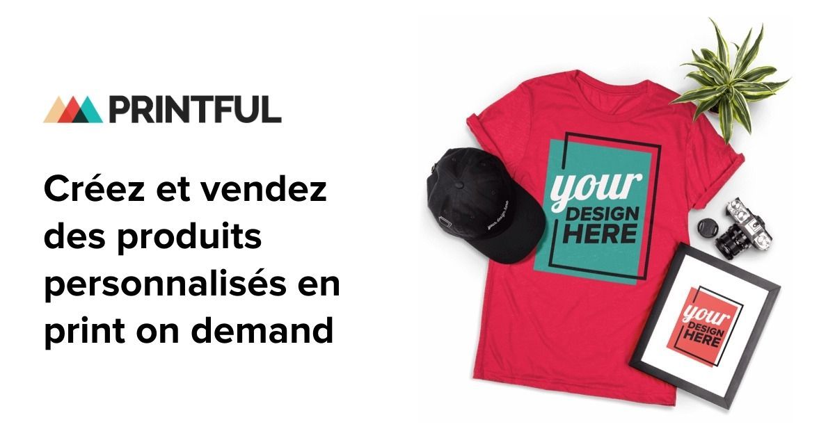 Capture d'écran de Printful: Print On Demand et Dropshipping