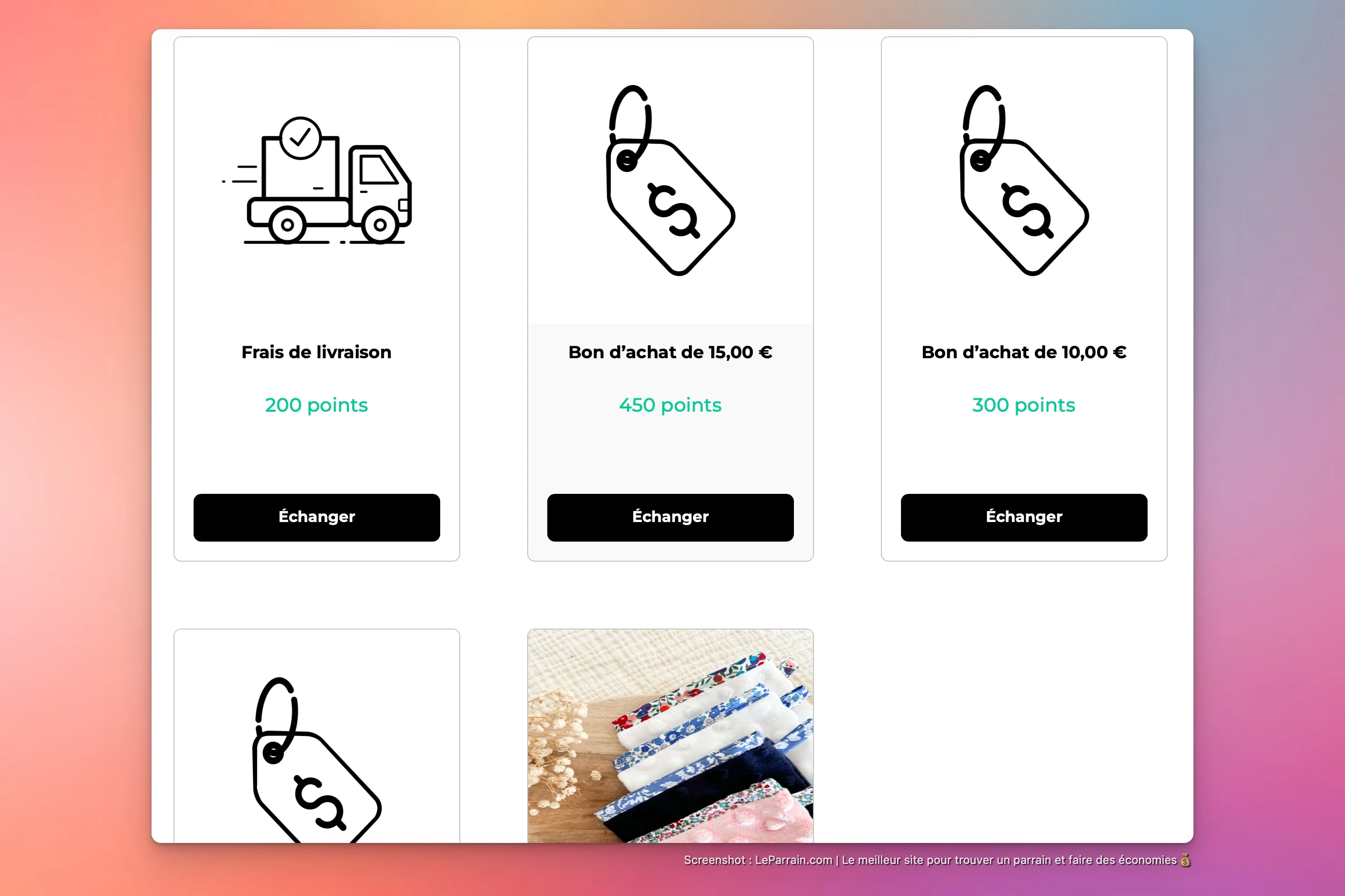 Capture d'écran 3 du programme de parrainage 