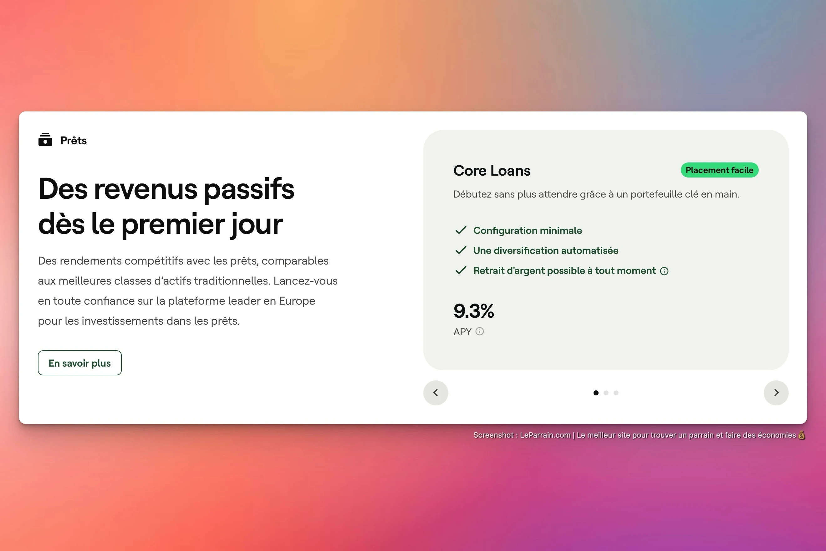 Capture d'écran 6 du programme de parrainage 