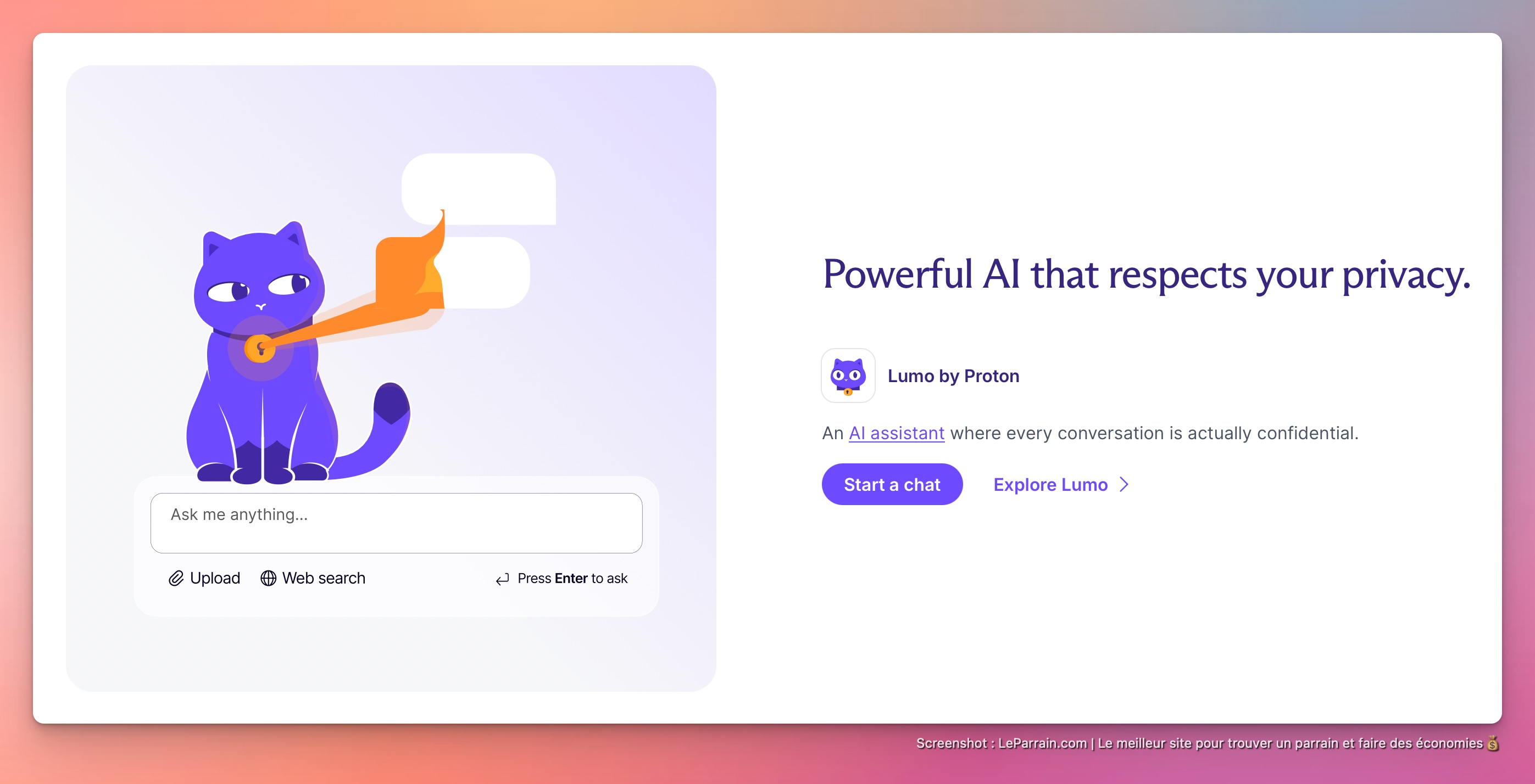 Capture d'écran 4 du programme de parrainage Proton