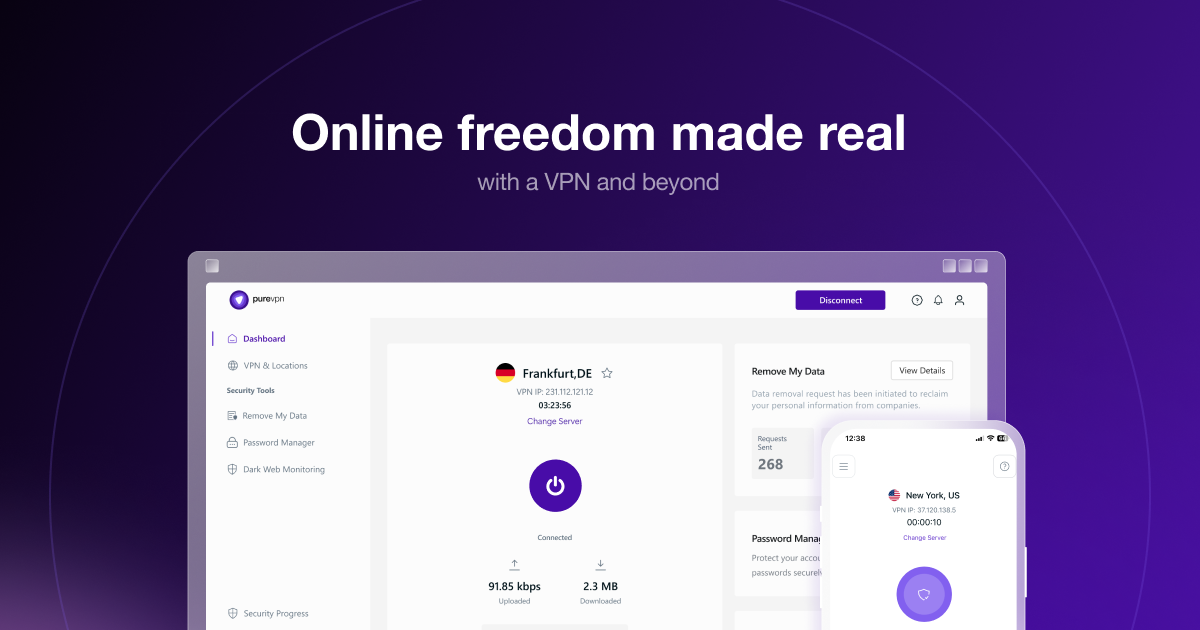 Capture d'écran de PureVPN: Secure, Reliable and Lightning-Fast VPN Service