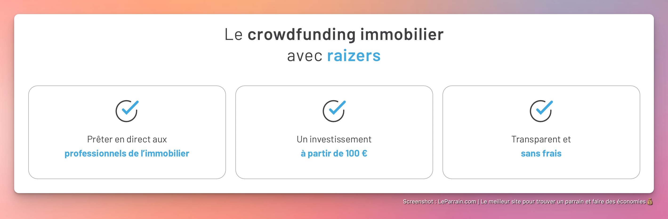 Capture d'écran 4 du programme de parrainage Raizers