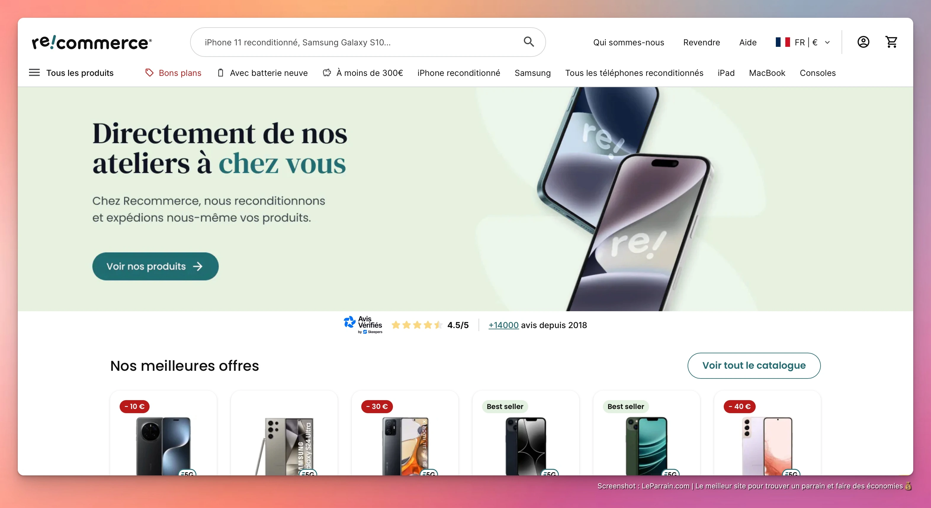 Capture d'écran 3 du programme de parrainage Re!commerce