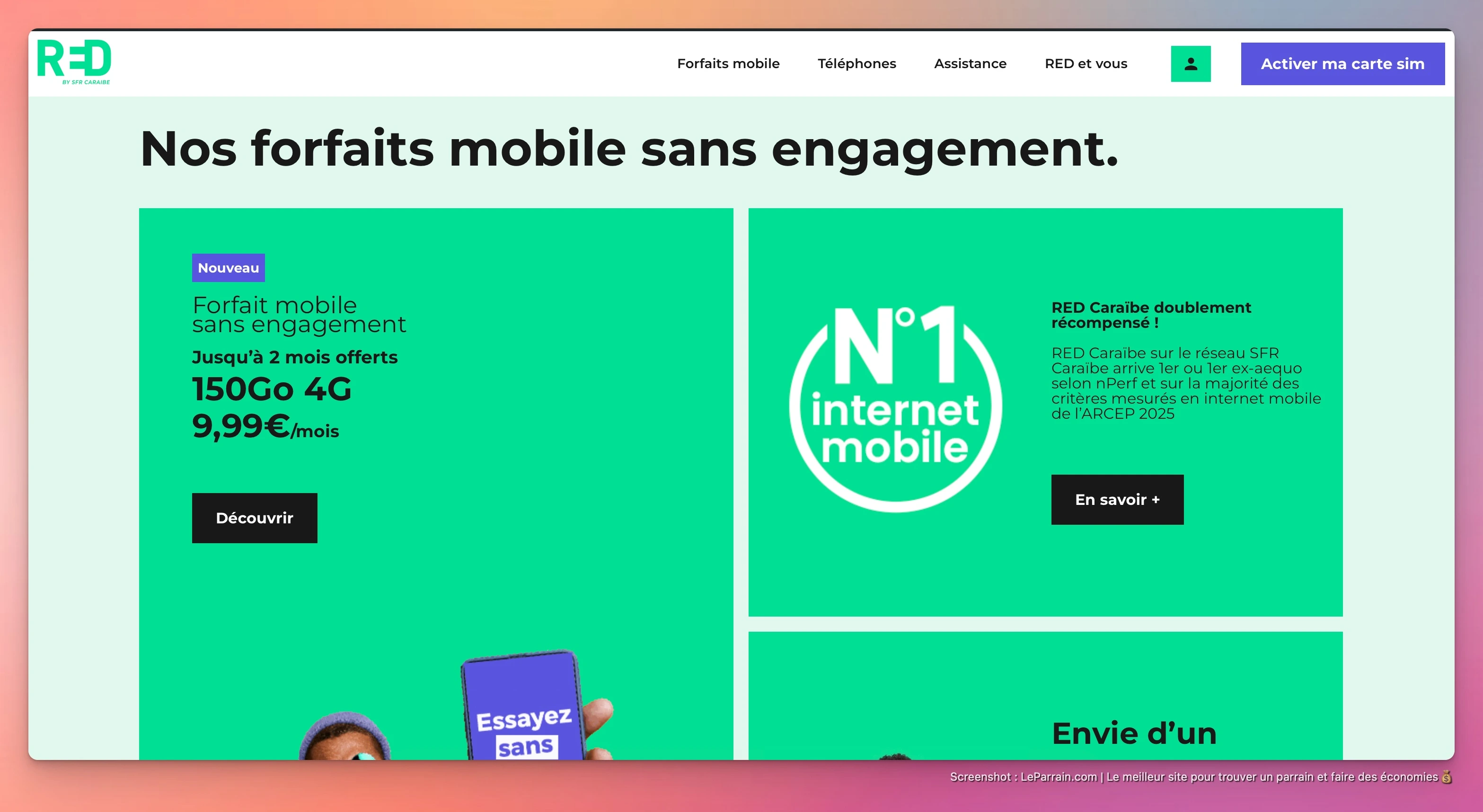 Capture d'écran 1 du programme de parrainage RED Caraïbe