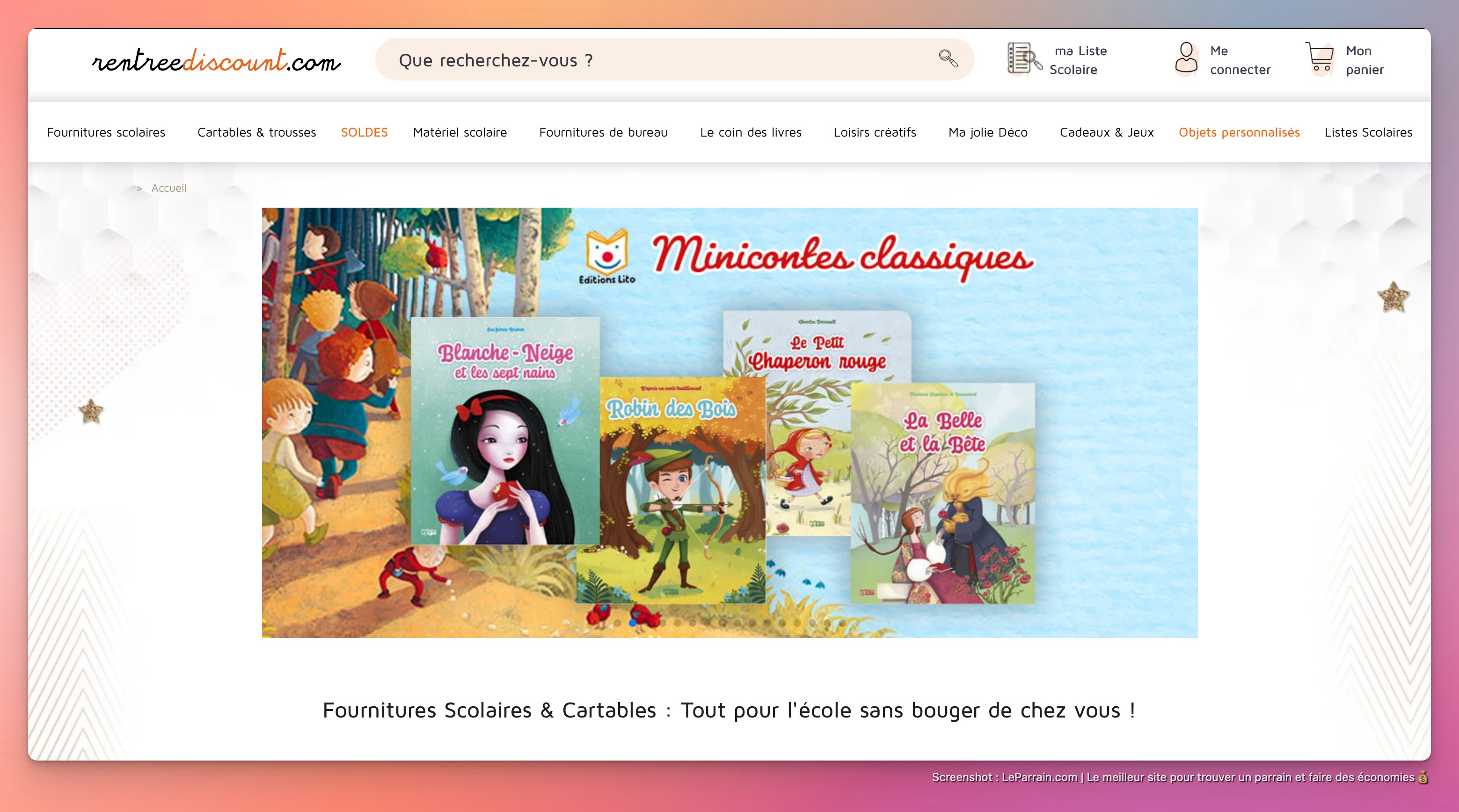 Capture d'écran 3 du programme de parrainage Rentrée Discount