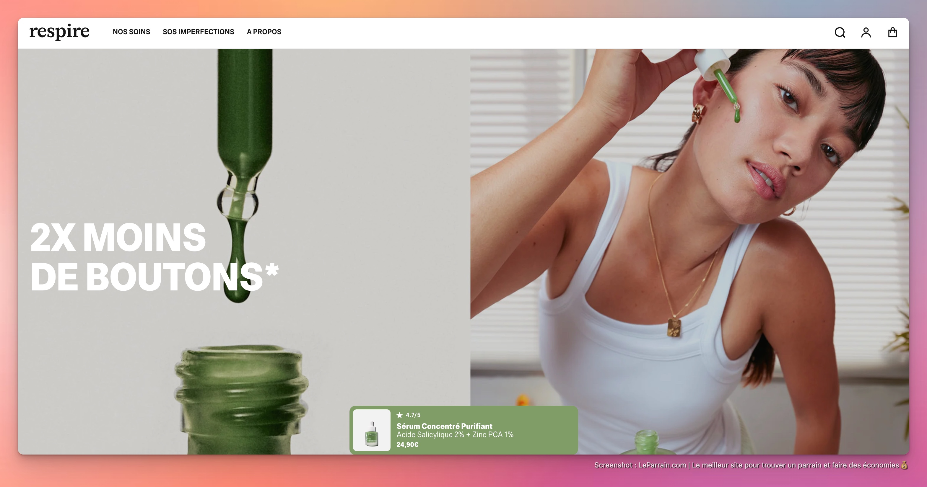 Capture d'écran 3 du programme de parrainage Respire