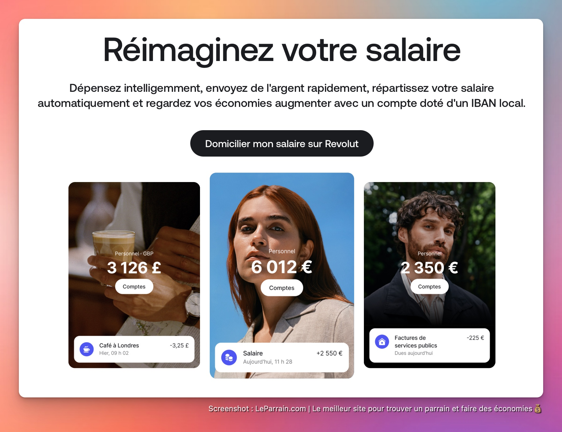 Capture d'écran 3 du programme de parrainage Revolut