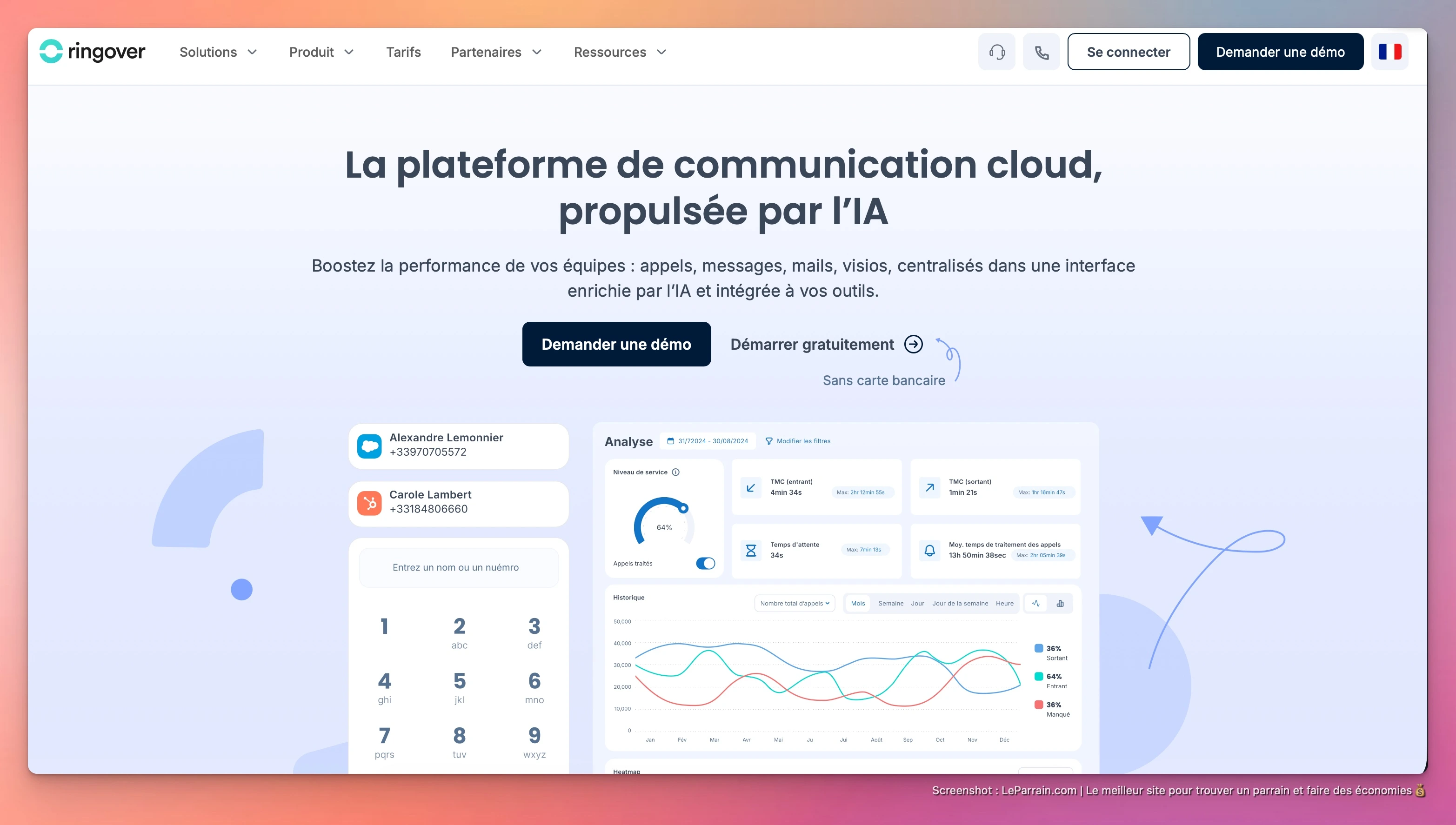 Capture d'écran 3 du programme de parrainage Ringover